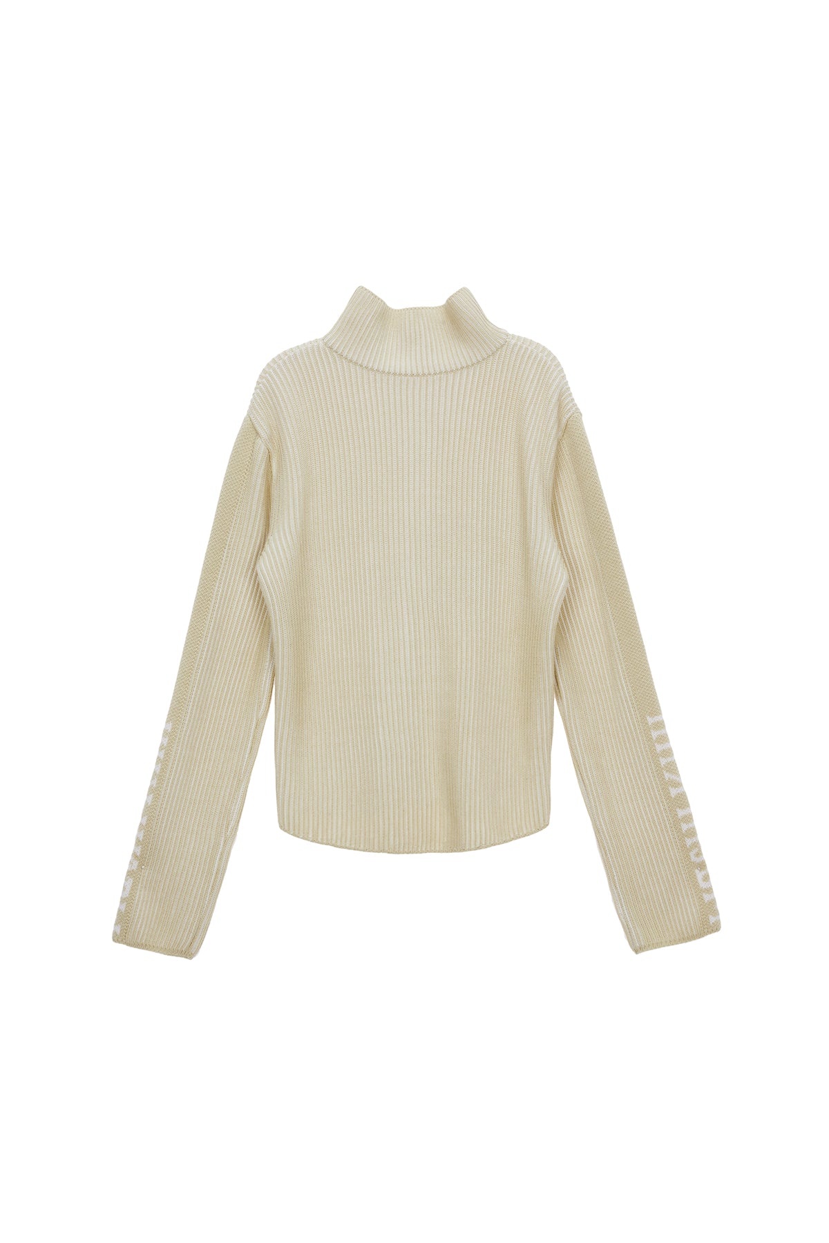 Matin Kim - Sleeve Point Zip Up Cardigan (Ivory) product image 2 | TRAB K-Fashion Australia