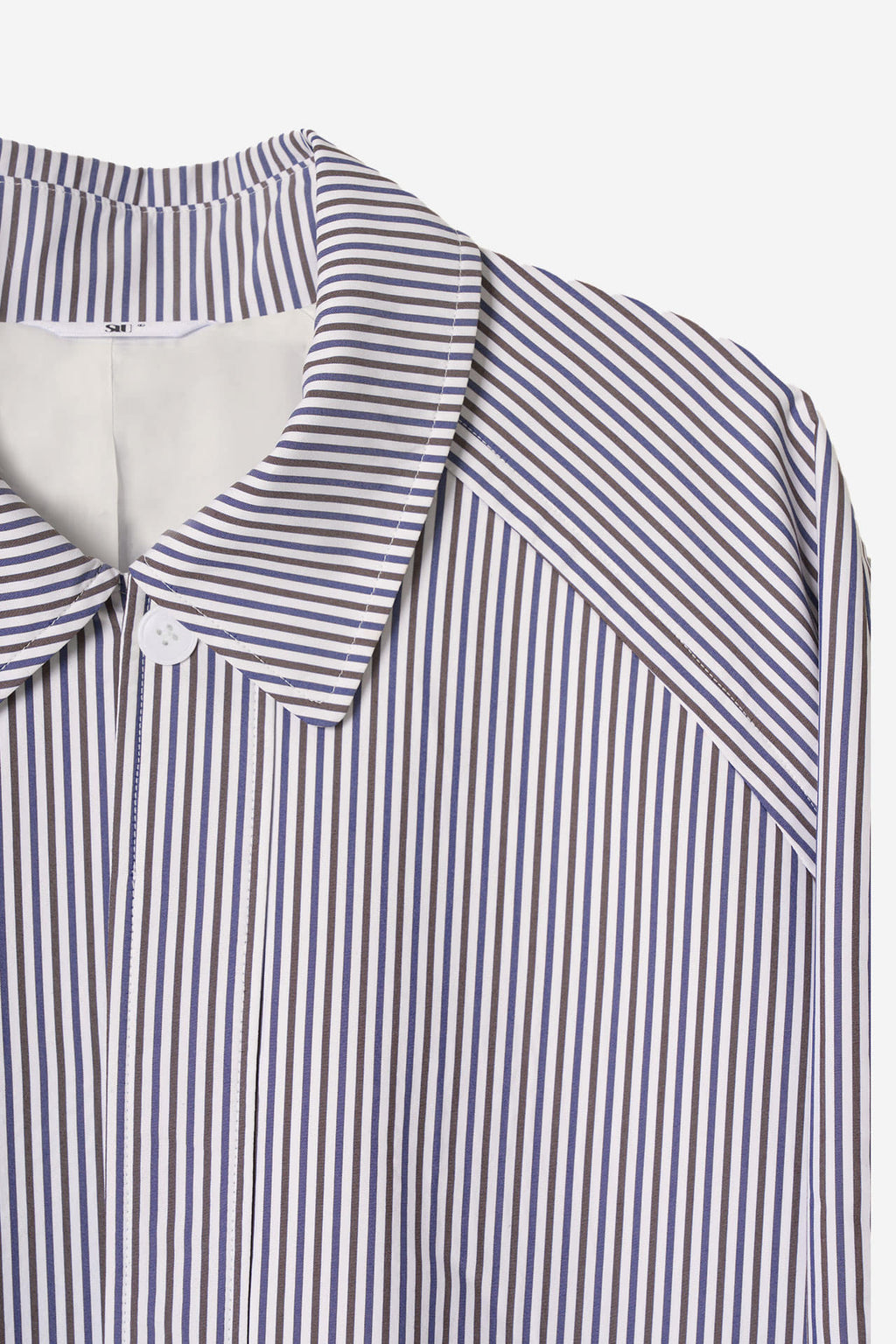 STU - Raglan Stripe Poplin Coat (White) product image 17 | TRAB K-Fashion Australia