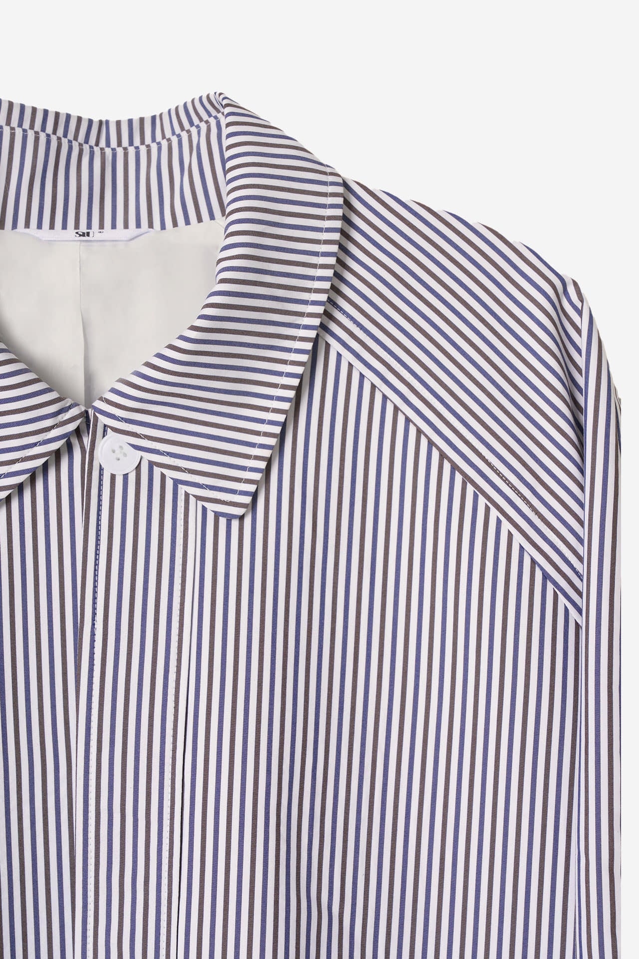 STU - Raglan Stripe Poplin Coat (White) product image 17 | TRAB K-Fashion Australia