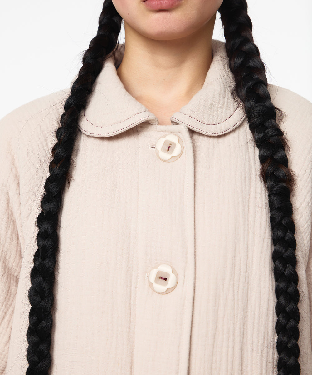 Coyseio - Soft Stitch Padded Coat (Light Beige) product image 7 | TRAB K-Fashion Australia