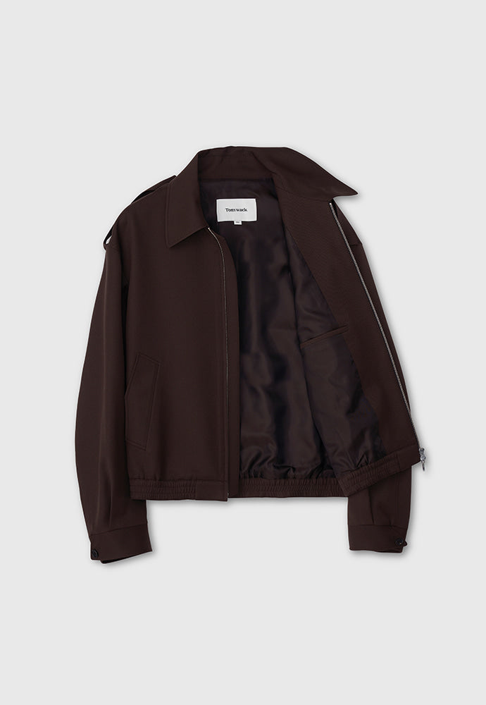 Tonywack - Wool Twill Epaulet Blouson (Brown) product image 9 | TRAB K-Fashion Australia