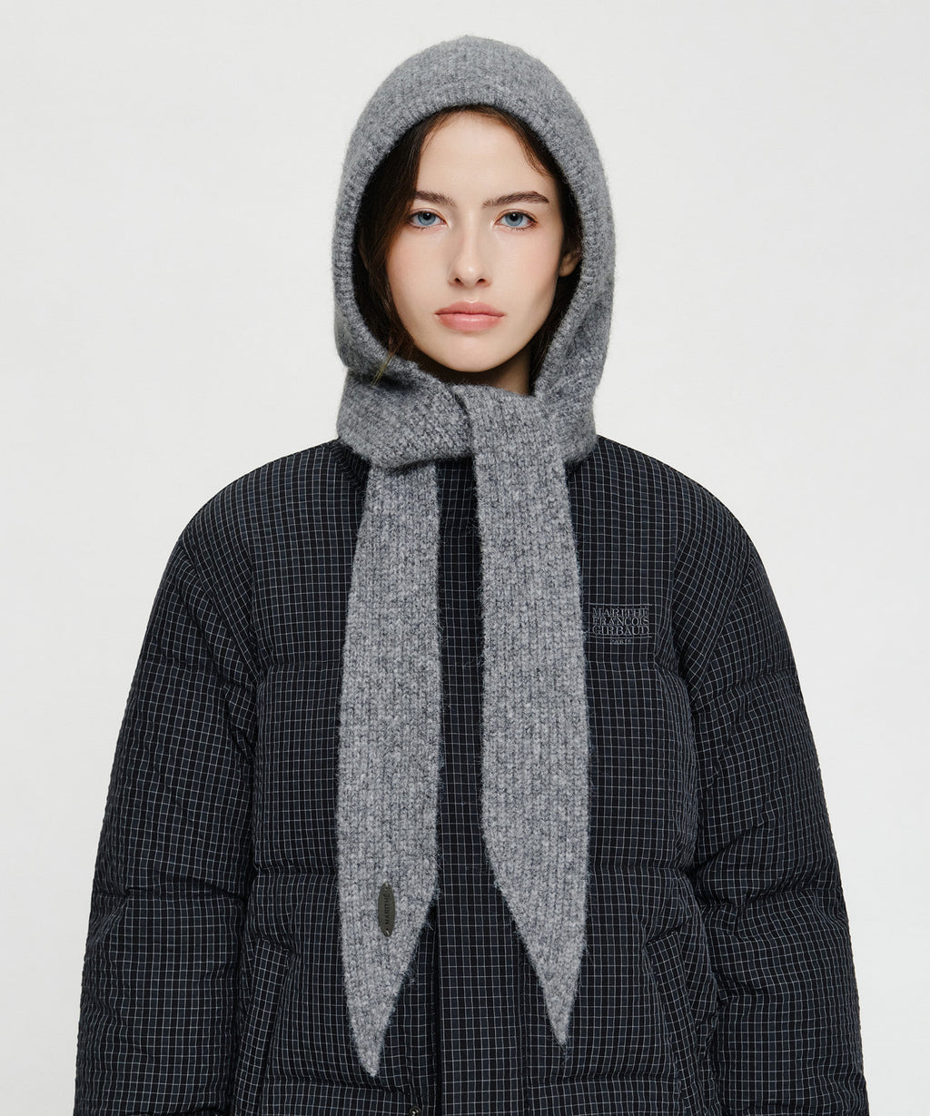 Marithe & Francois Girbaud - Regular Logo Scarf Balaclava (Melange Gray) product image 6 | TRAB K-Fashion Australia