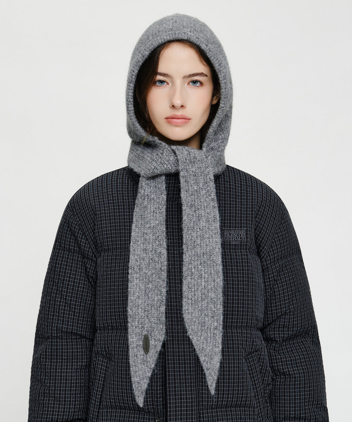 Marithe & Francois Girbaud - Regular Logo Scarf Balaclava (Melange Gray) product image 6 | TRAB K-Fashion Australia