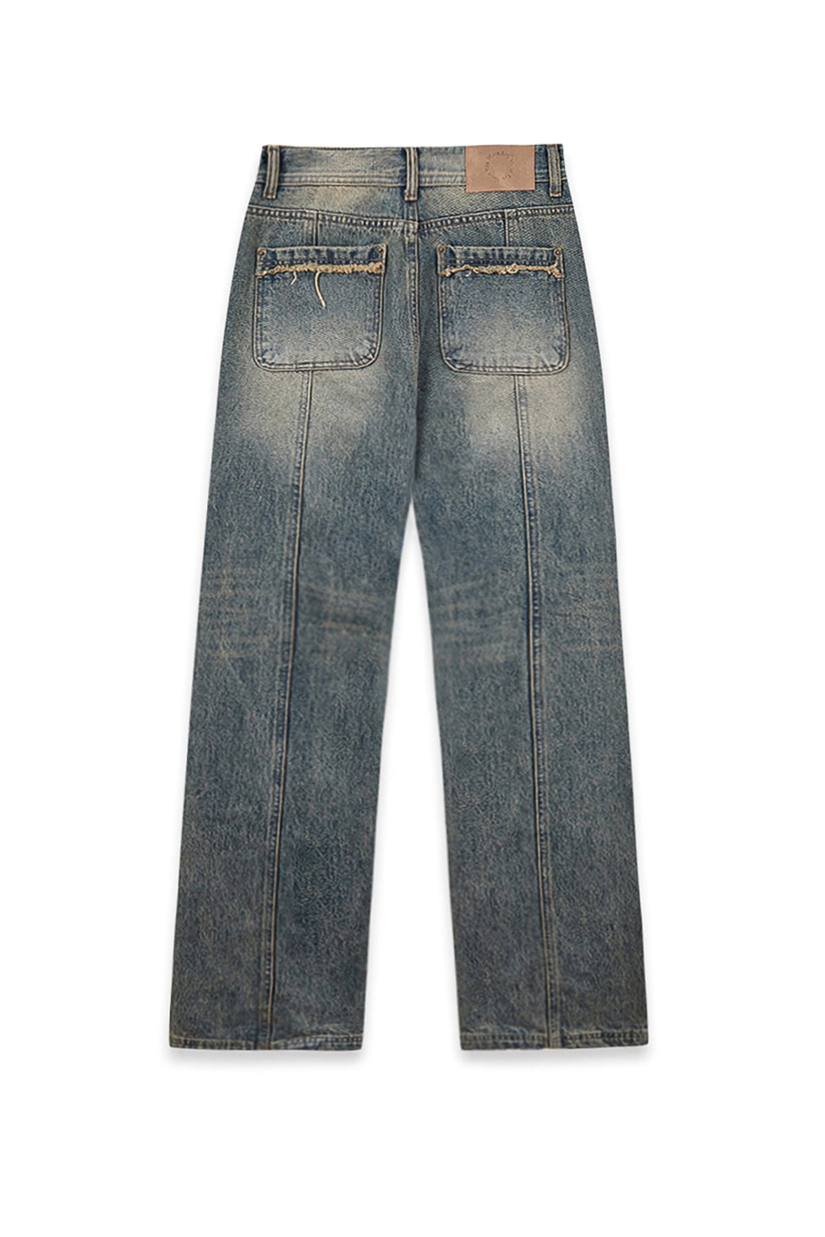 Matin Kim - Semi Boots Cut Washed Denim Pants (Blue) product image 2 | TRAB K-Fashion Australia