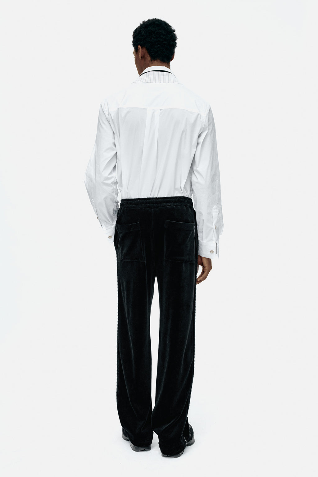 Andersson Bell - Unisex Velvet Track Pants (Black) product image 4 | TRAB K-Fashion Australia