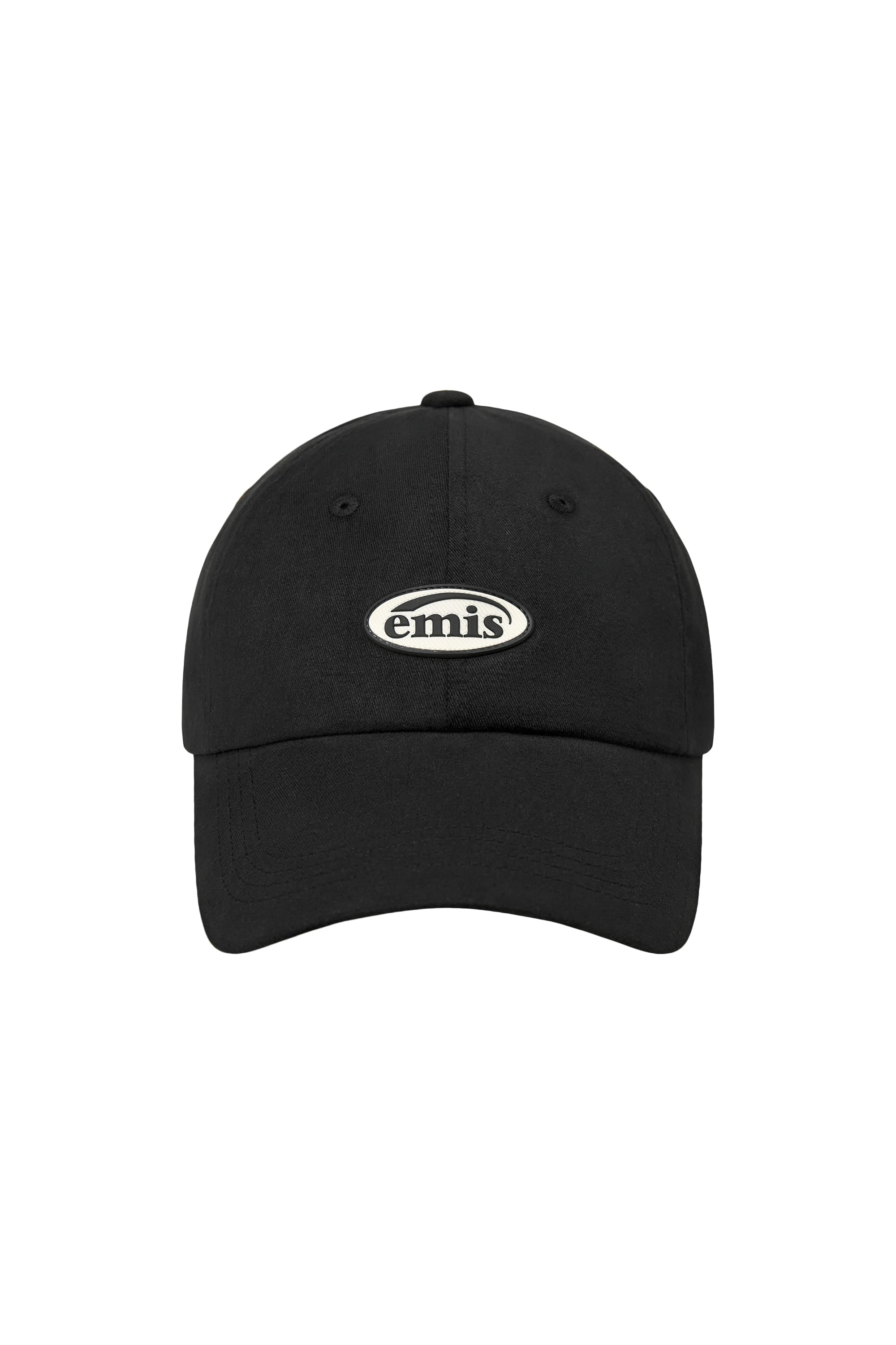 Emis - Mini Rubber Patch Brushed Ball Cap (Black) product image 1 | TRAB K-Fashion Australia