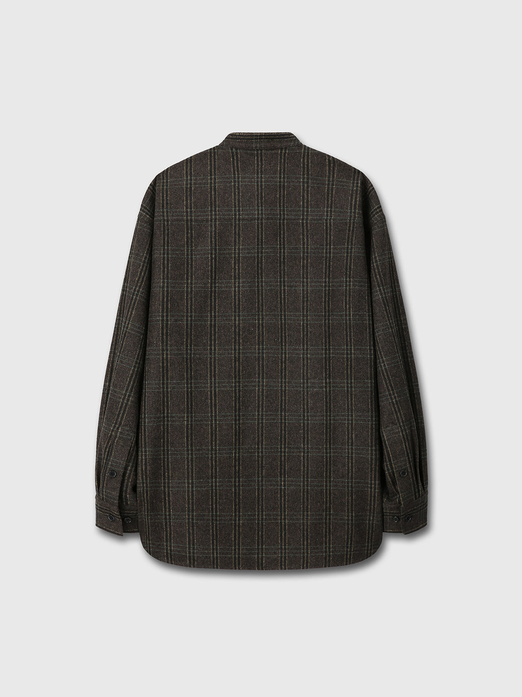 Tonywack - Checked Wool Oversized Shirt (Dark Brown) product image 10 | TRAB K-Fashion Australia