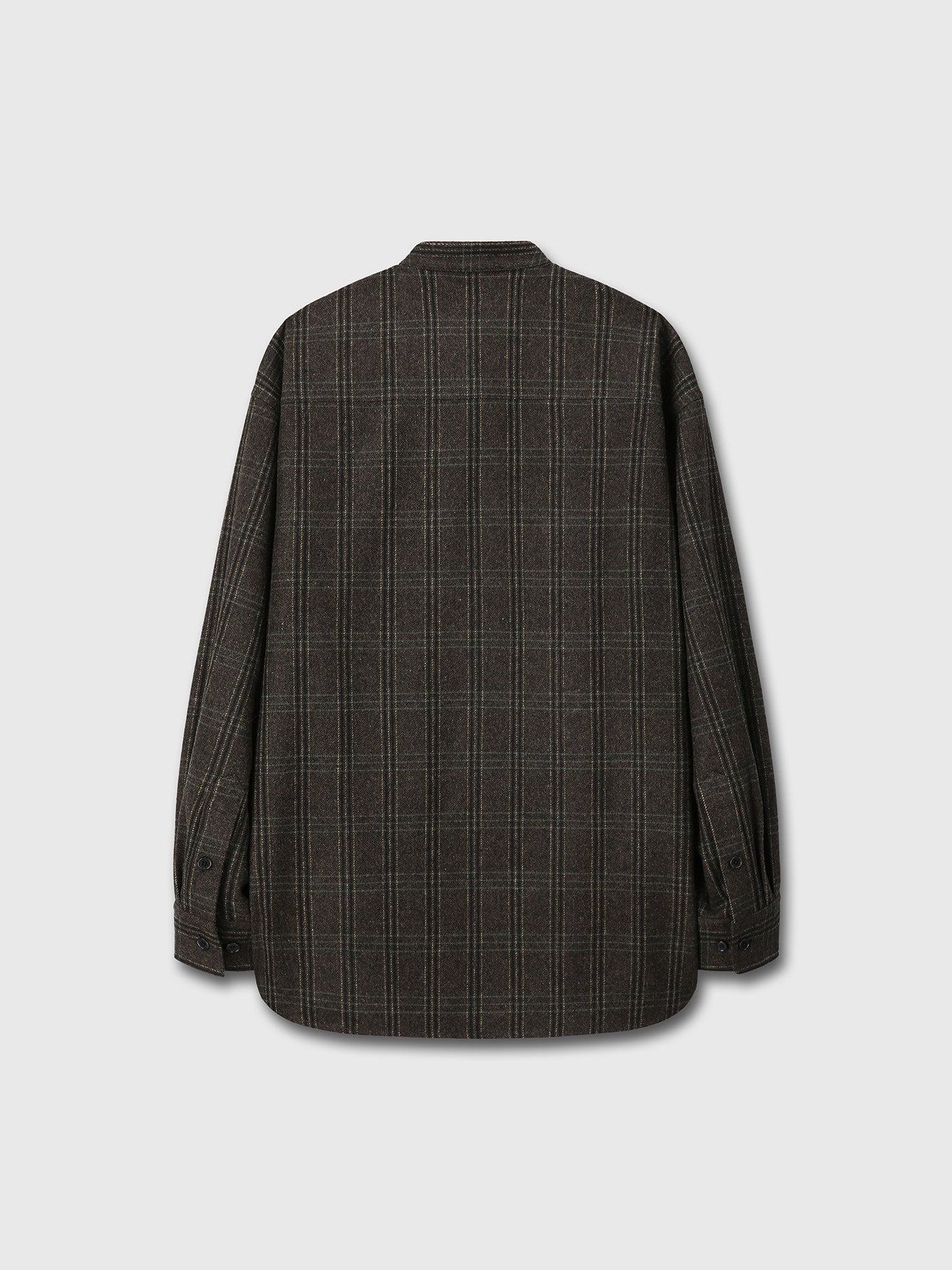 Tonywack - Checked Wool Oversized Shirt (Dark Brown) product image 10 | TRAB K-Fashion Australia