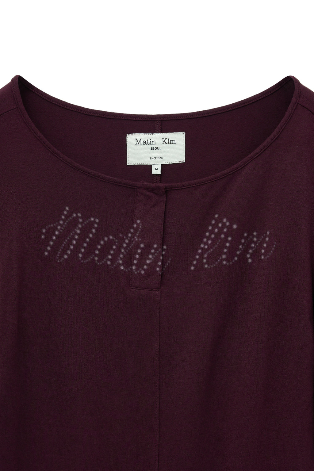 Matin Kim - Henly Neck Shirring Top (Burgundy) product image 3 | TRAB K-Fashion Australia