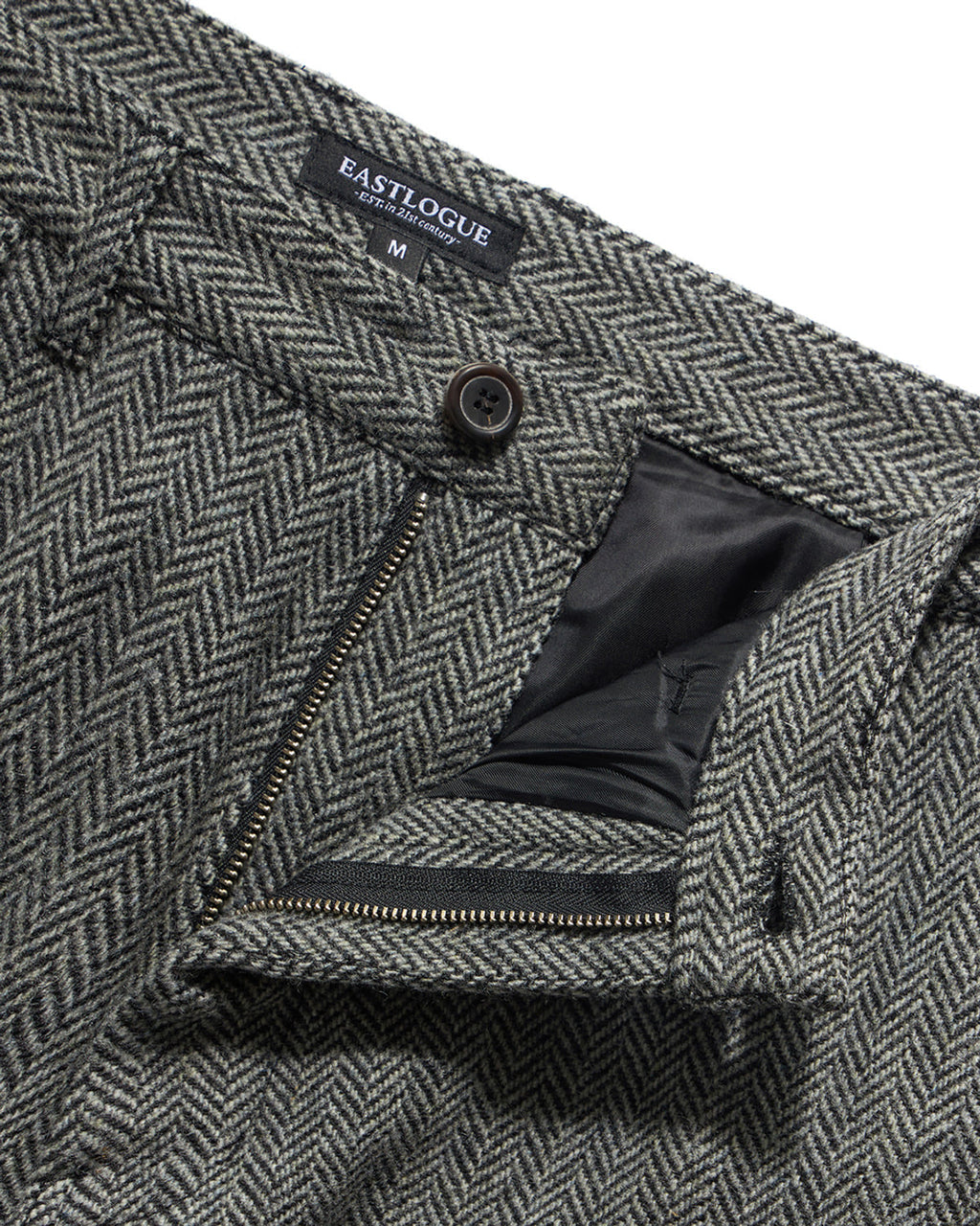 Eastlogue - Barrel Chino Pants (Black Wool Herringbone) product image 3 | TRAB K-Fashion Australia