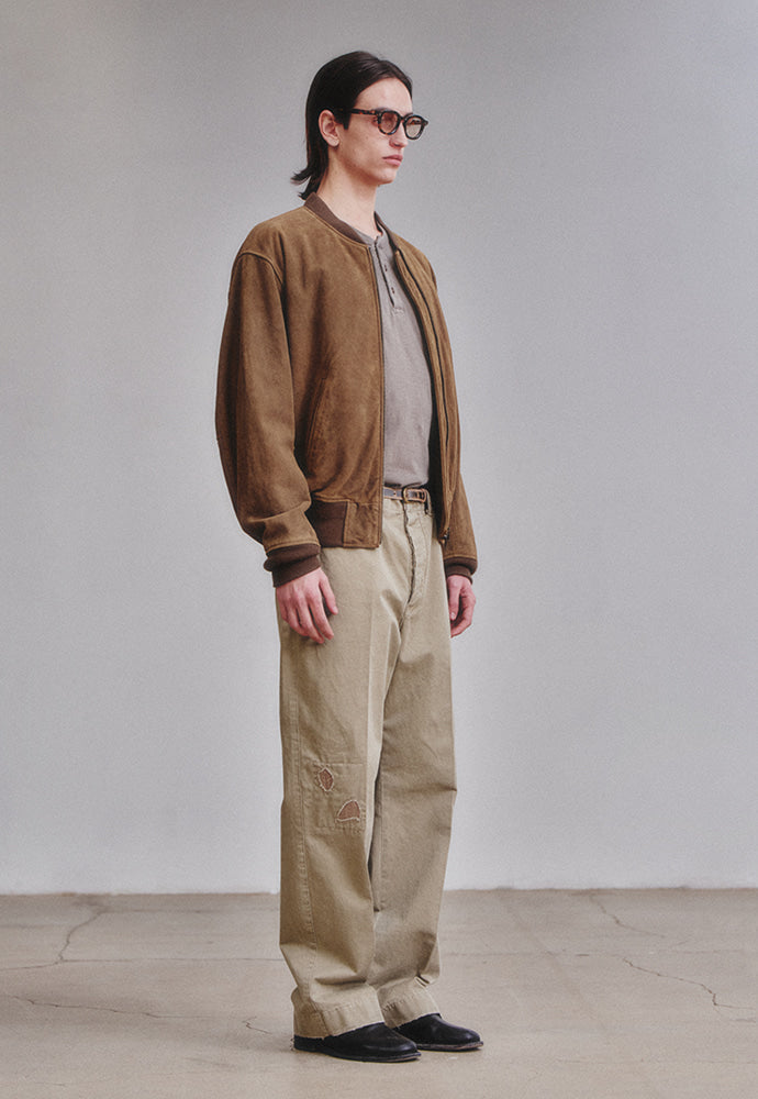 Art if acts - Garment Washed Suede Blouson (Taupe) product image 3 | TRAB K-Fashion Australia