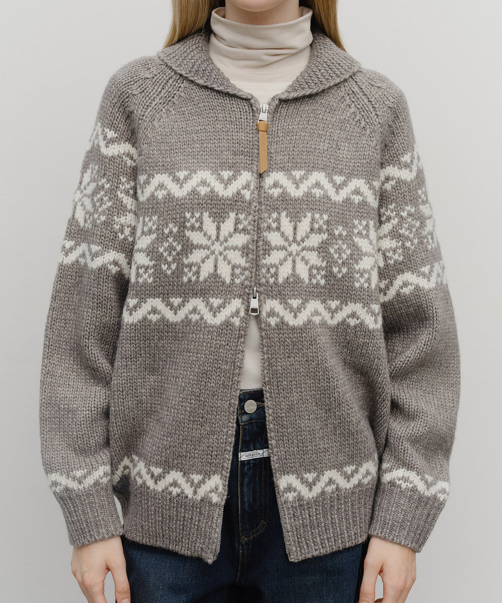Marithe & Francois Girbaud - Nordic Cowichan Cardigan (Gray) product image 3 | TRAB K-Fashion Australia