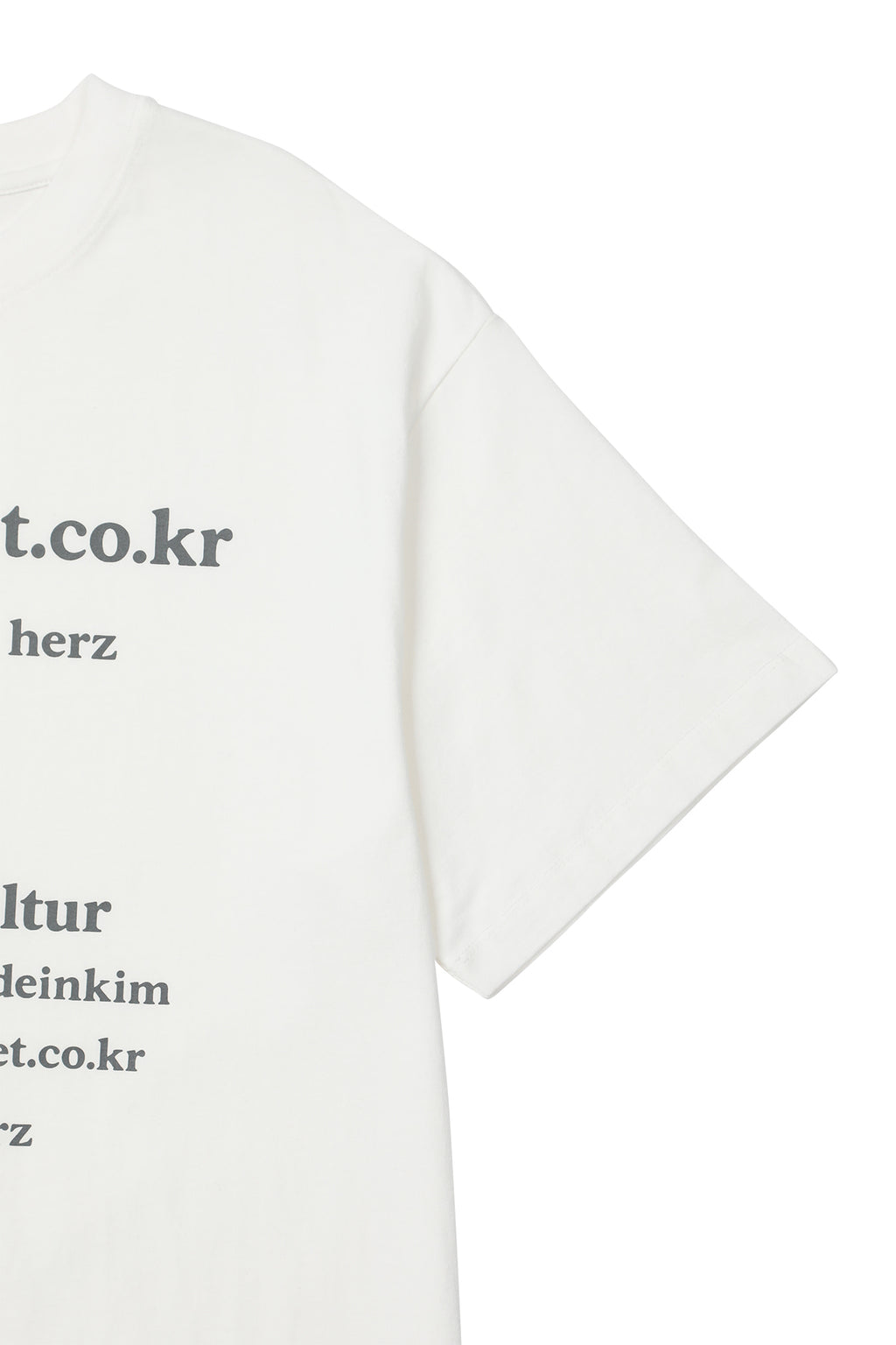 Deinet - Lettering Graphic Oversized T-Shirt (White) product image 5 | TRAB K-Fashion Australia