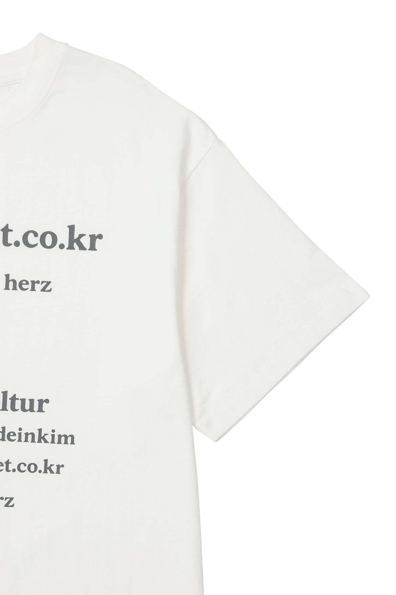 Deinet - Lettering Graphic Oversized T-Shirt (White) product image 5 | TRAB K-Fashion Australia