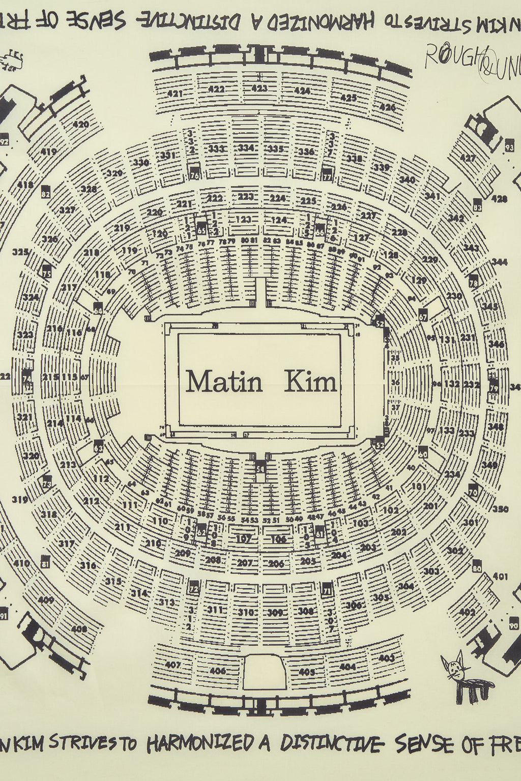 Matin Kim - Matin Logo Festa Bandana (Beige) product image 3 | TRAB K-Fashion Australia