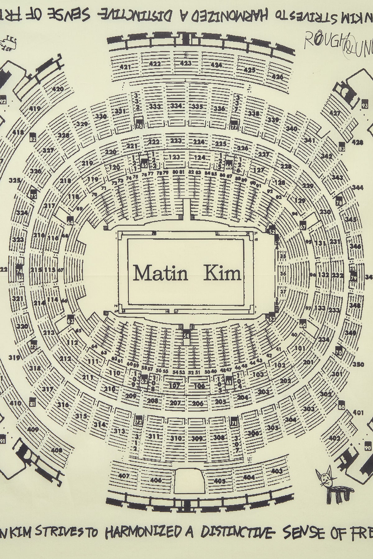 Matin Kim - Matin Logo Festa Bandana (Beige) product image 3 | TRAB K-Fashion Australia