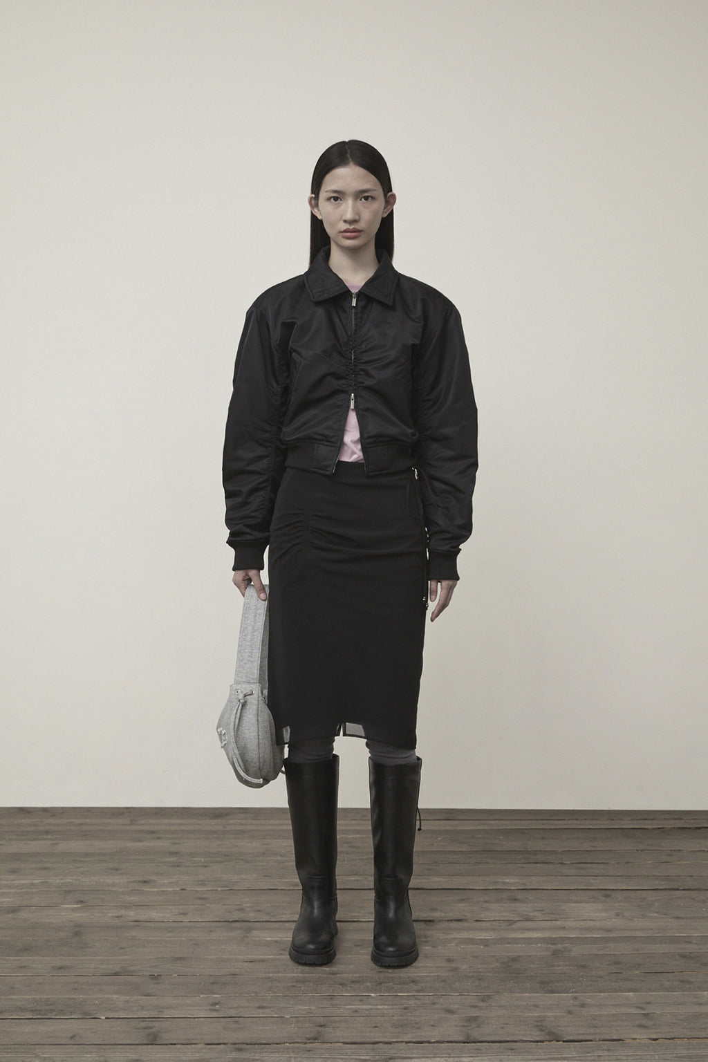 Matin Kim - Layered String Midi Skirt (Black) product image 5 | TRAB K-Fashion Australia