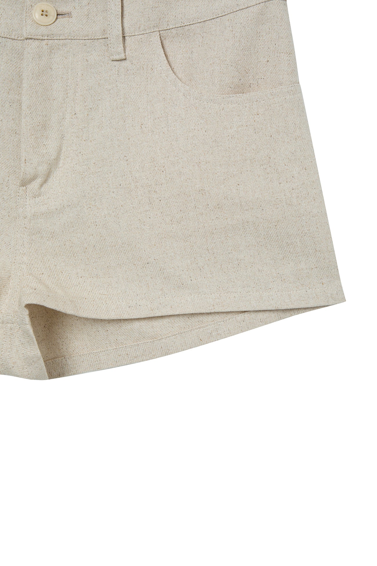 Deinet - Deinet D Logo Linen Shorts (Beige) product image 6 | TRAB K-Fashion Australia