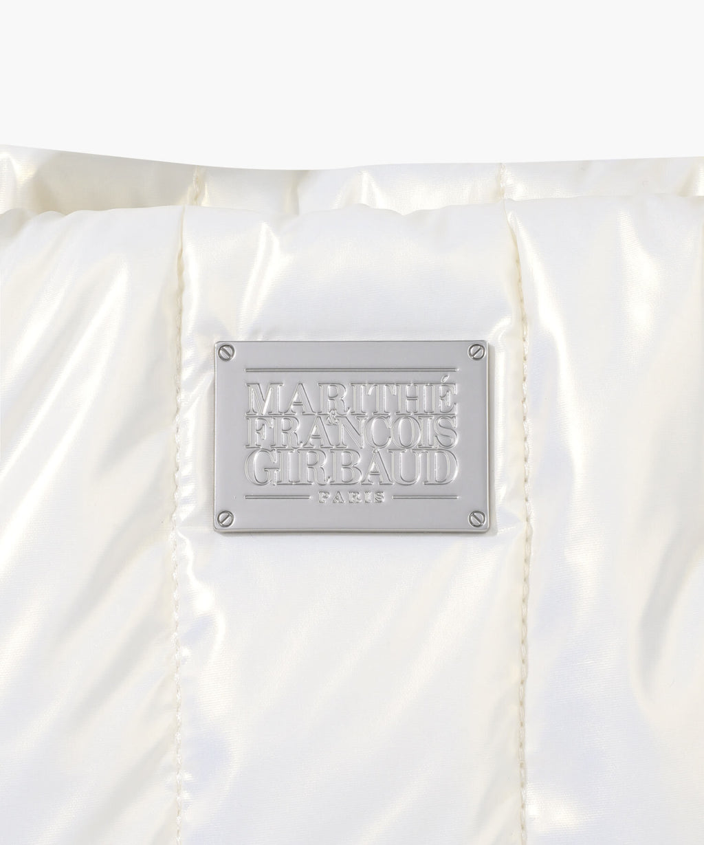 Marithe & Francois Girbaud - Classic Logo Matt Metallic Padding Bag (Ivory) product image 4 | TRAB K-Fashion Australia