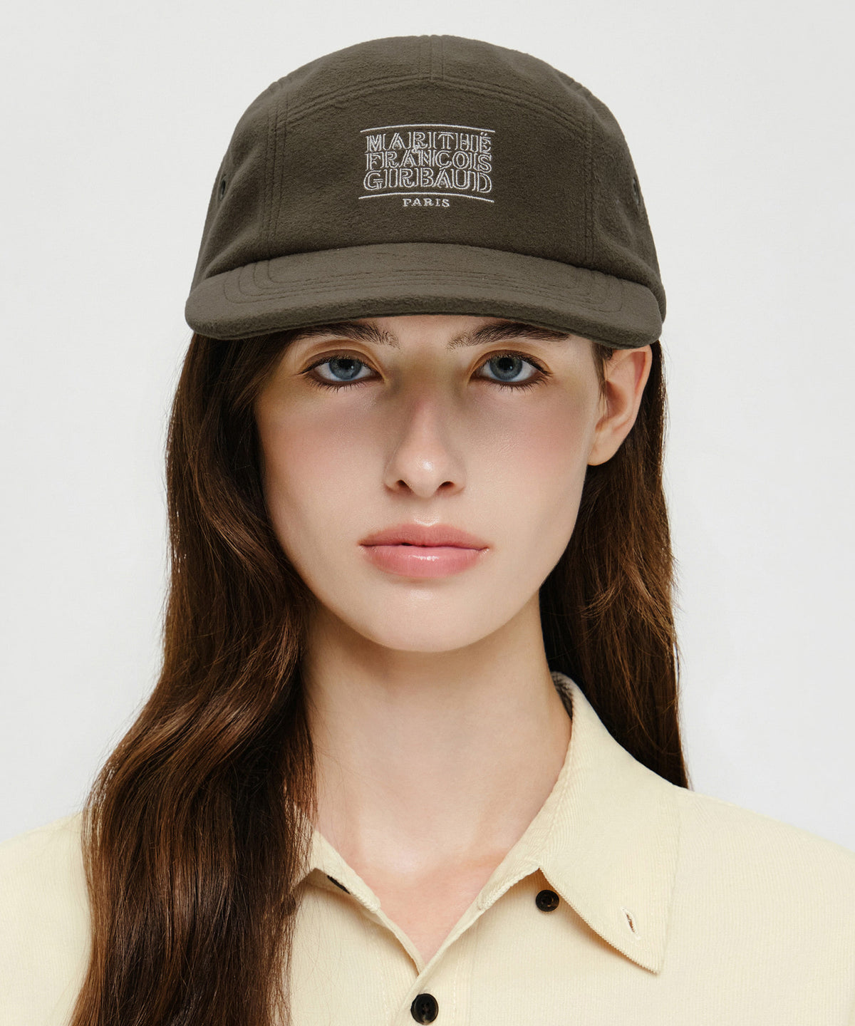 Marithe & Francois Girbaud - Outline Classic Logo Fleece Camp Cap (Brown) product image 5 | TRAB K-Fashion Australia