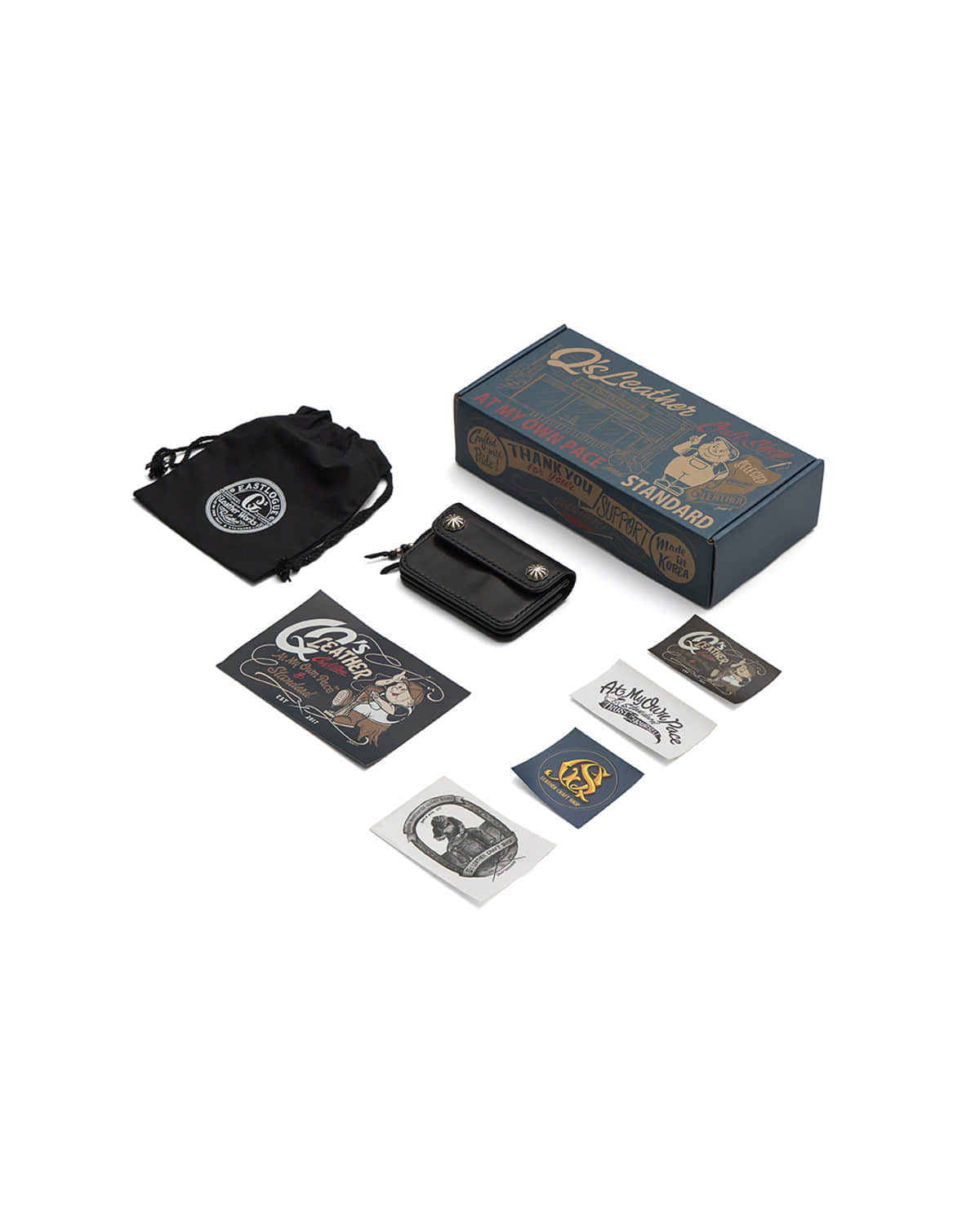 Eastlogue - Q's Mini Trucker Wallet El Concho Ver. (Black) product image 9 | TRAB K-Fashion Australia