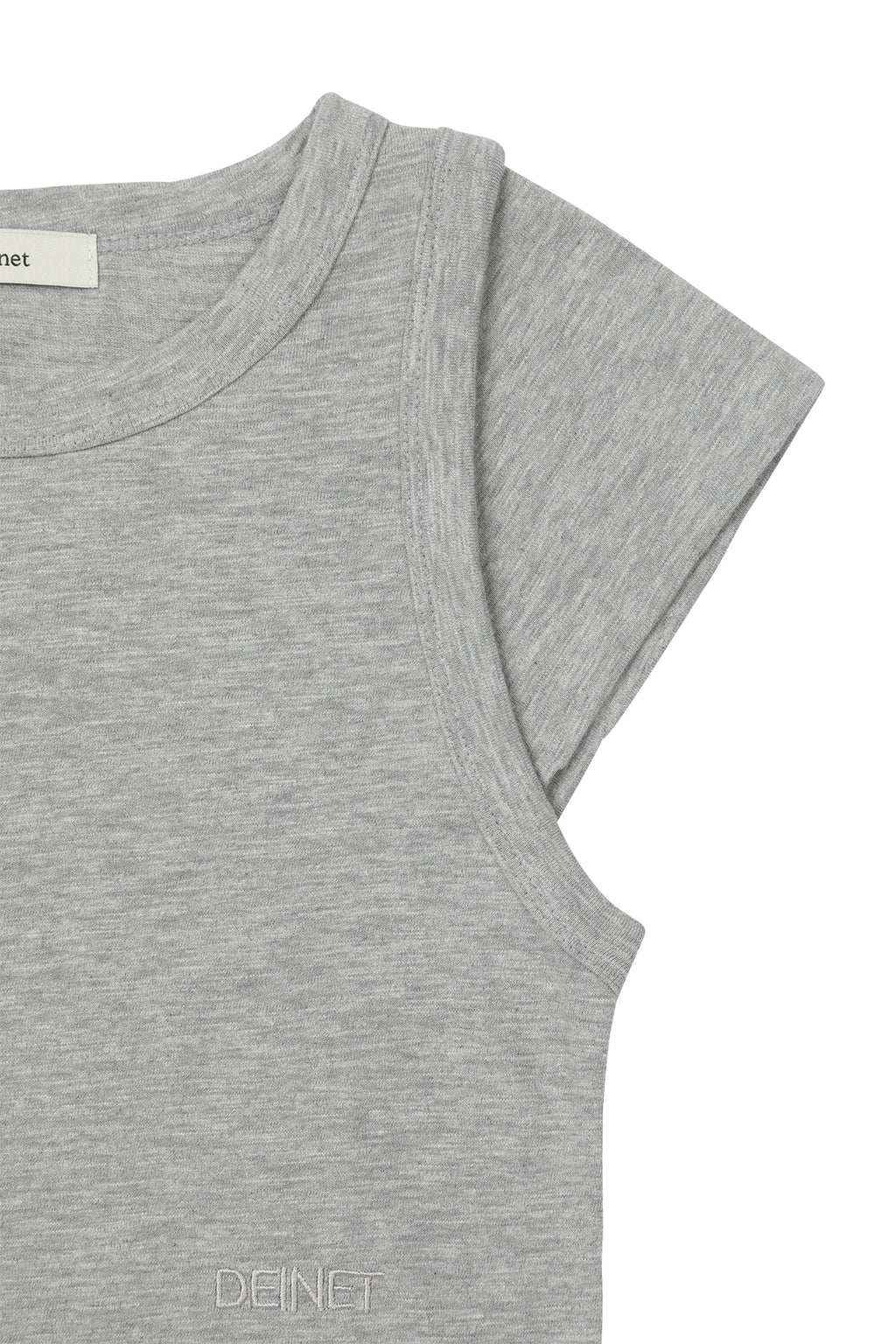 Deinet - Slub Cap Sleeve T-Shirt (Grey) product image 4 | TRAB K-Fashion Australia