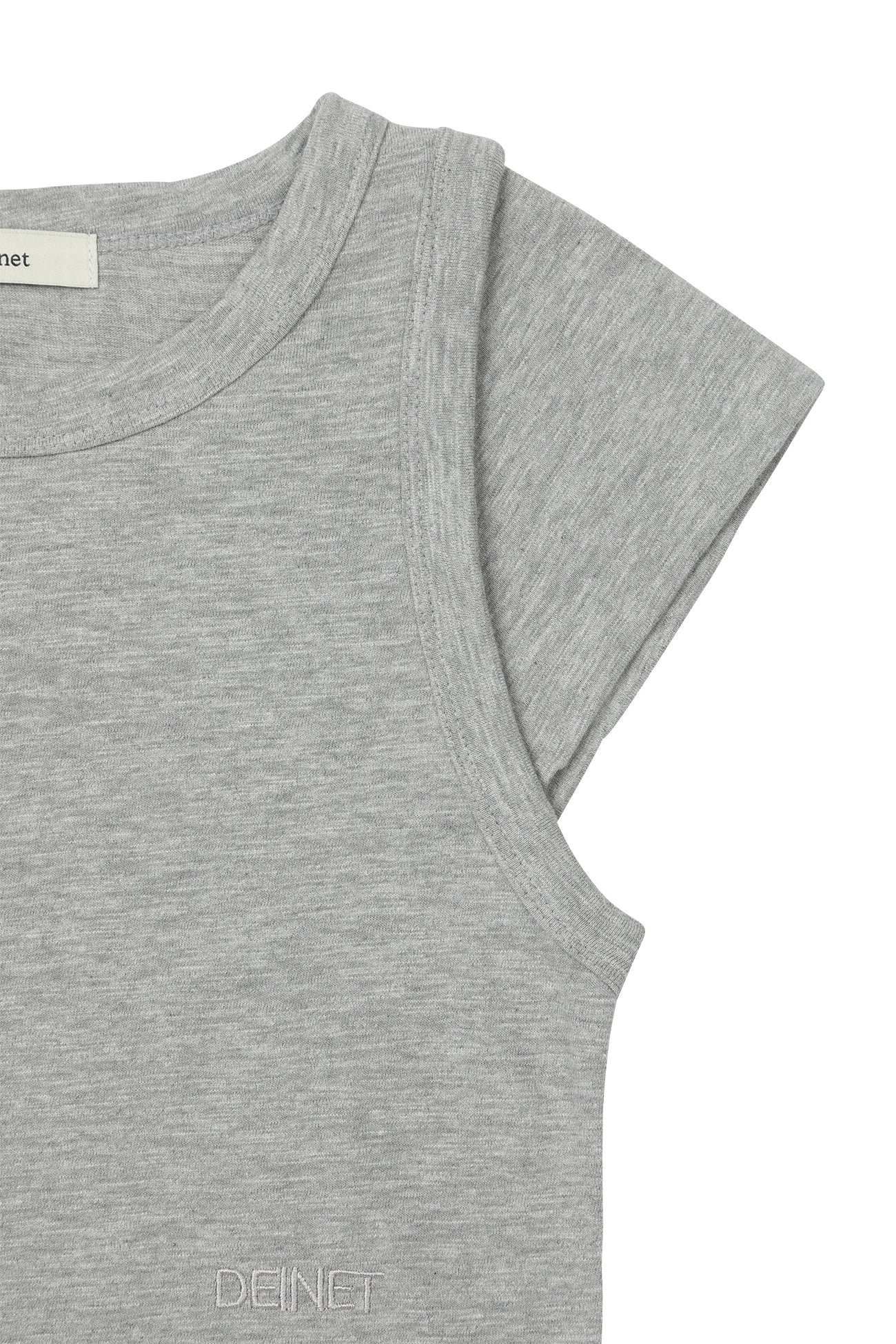 Deinet - Slub Cap Sleeve T-Shirt (Grey) product image 4 | TRAB K-Fashion Australia