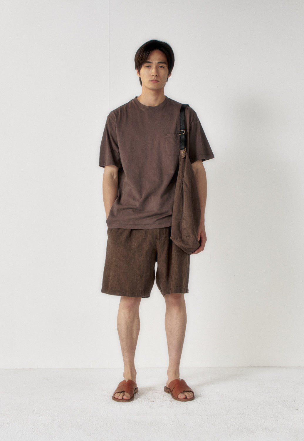 Art if acts - Garment Dyed Slub Pocket T-Shirt (Brown) product image 2 | TRAB K-Fashion Australia