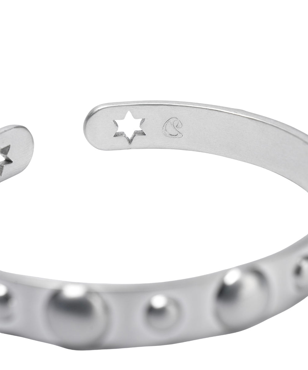 Coyseio - Rounded Stud Bangle Chrome product image 15 | TRAB K-Fashion Australia