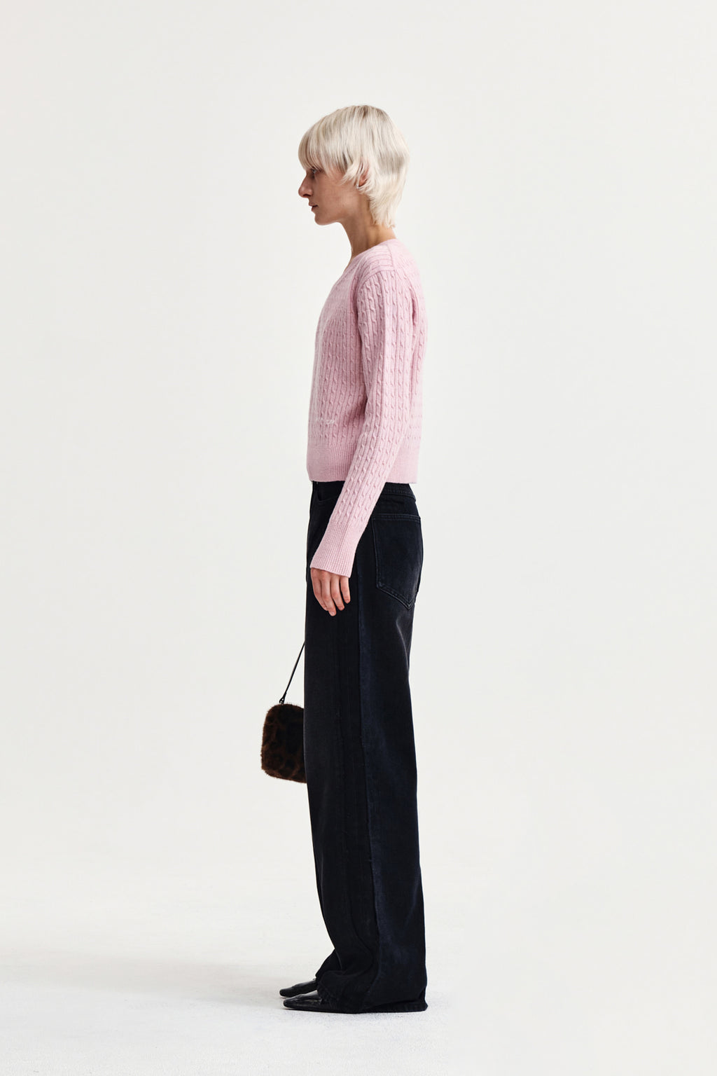 Matin Kim - Shiny Cable Pullover (Pink) product image 6 | TRAB K-Fashion Australia
