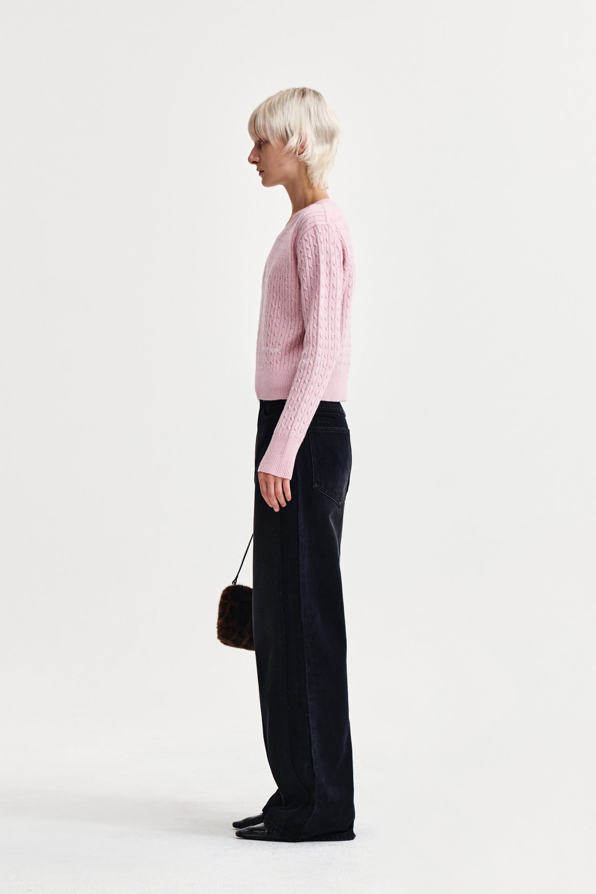 Matin Kim - Shiny Cable Pullover (Pink) product image 6 | TRAB K-Fashion Australia