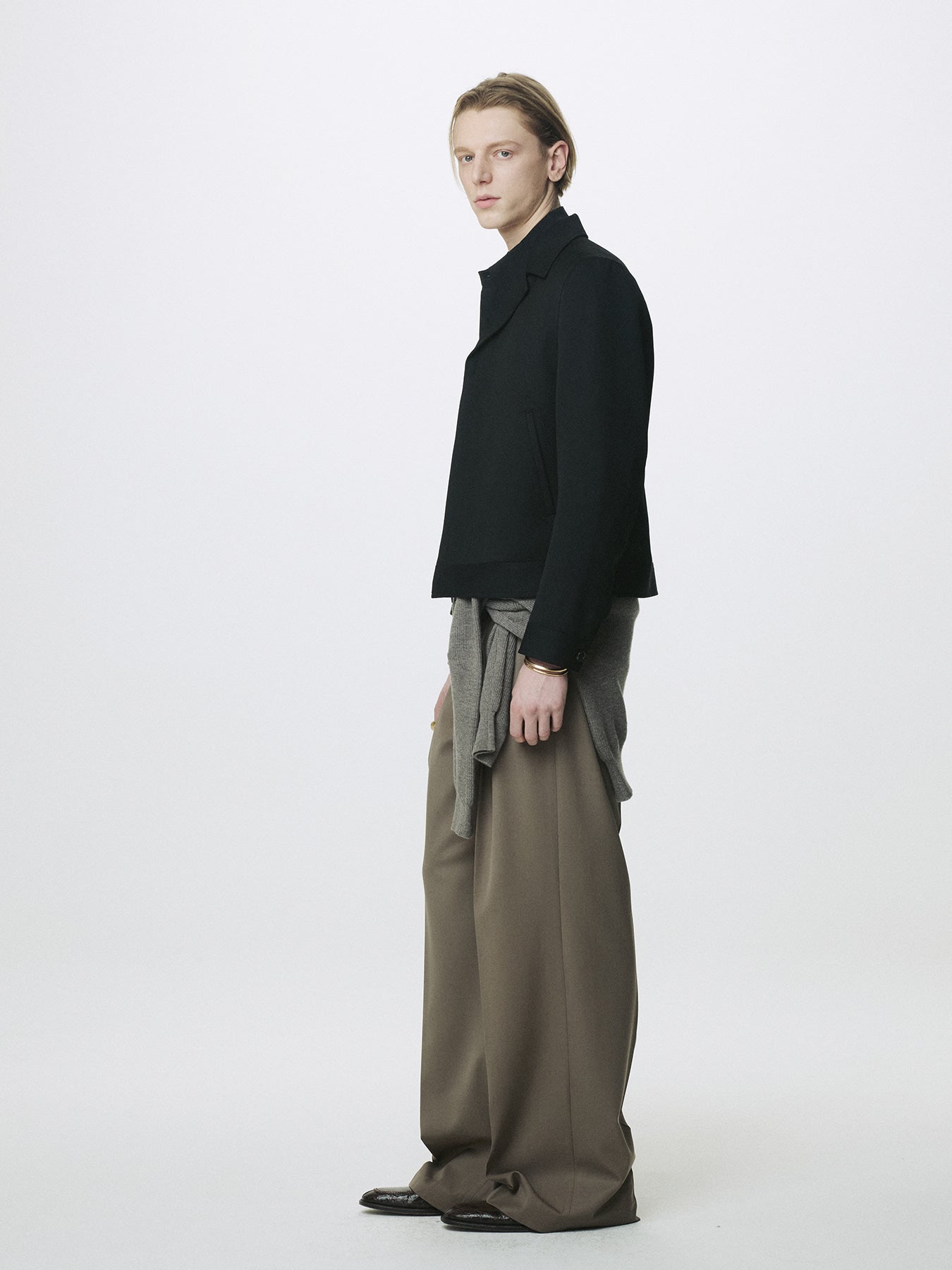 Tonywack - Wool Cropped Tailored Blouson (Black) product image 2 | TRAB K-Fashion Australia
