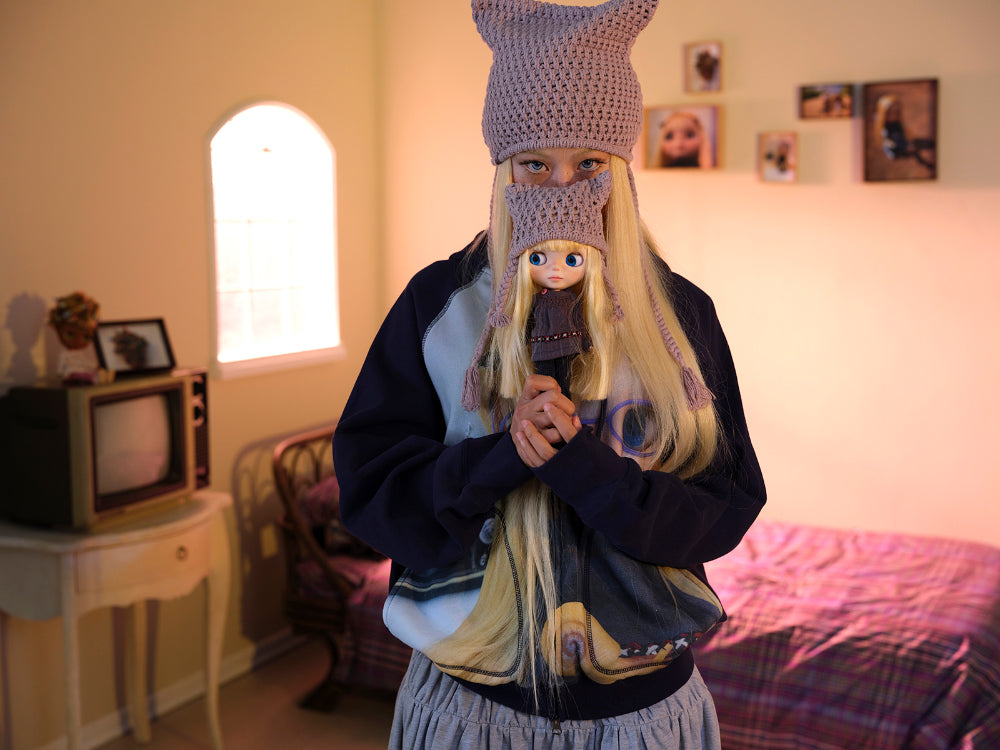 Coyseio - Coyseio X Blythe Cat Twine Beanie (Ash Pink) product image 5 | TRAB K-Fashion Australia