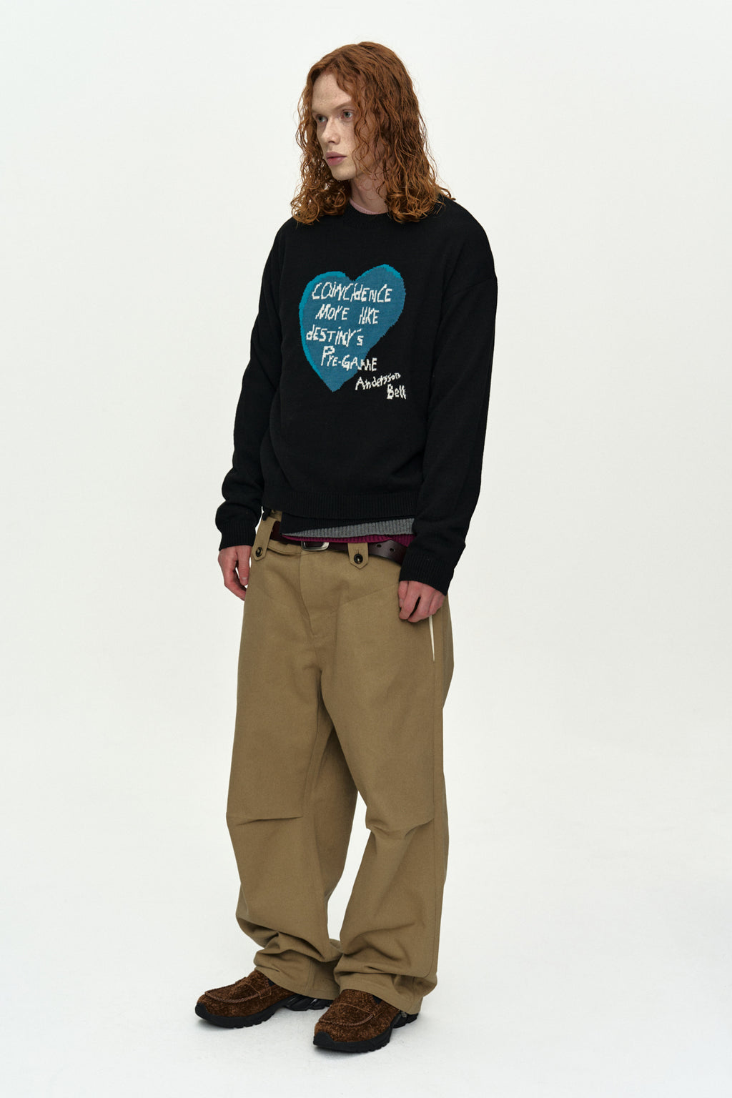 Andersson Bell - Boy's Heart Message Crew-Neck Sweater (Black) product image 3 | TRAB K-Fashion Australia
