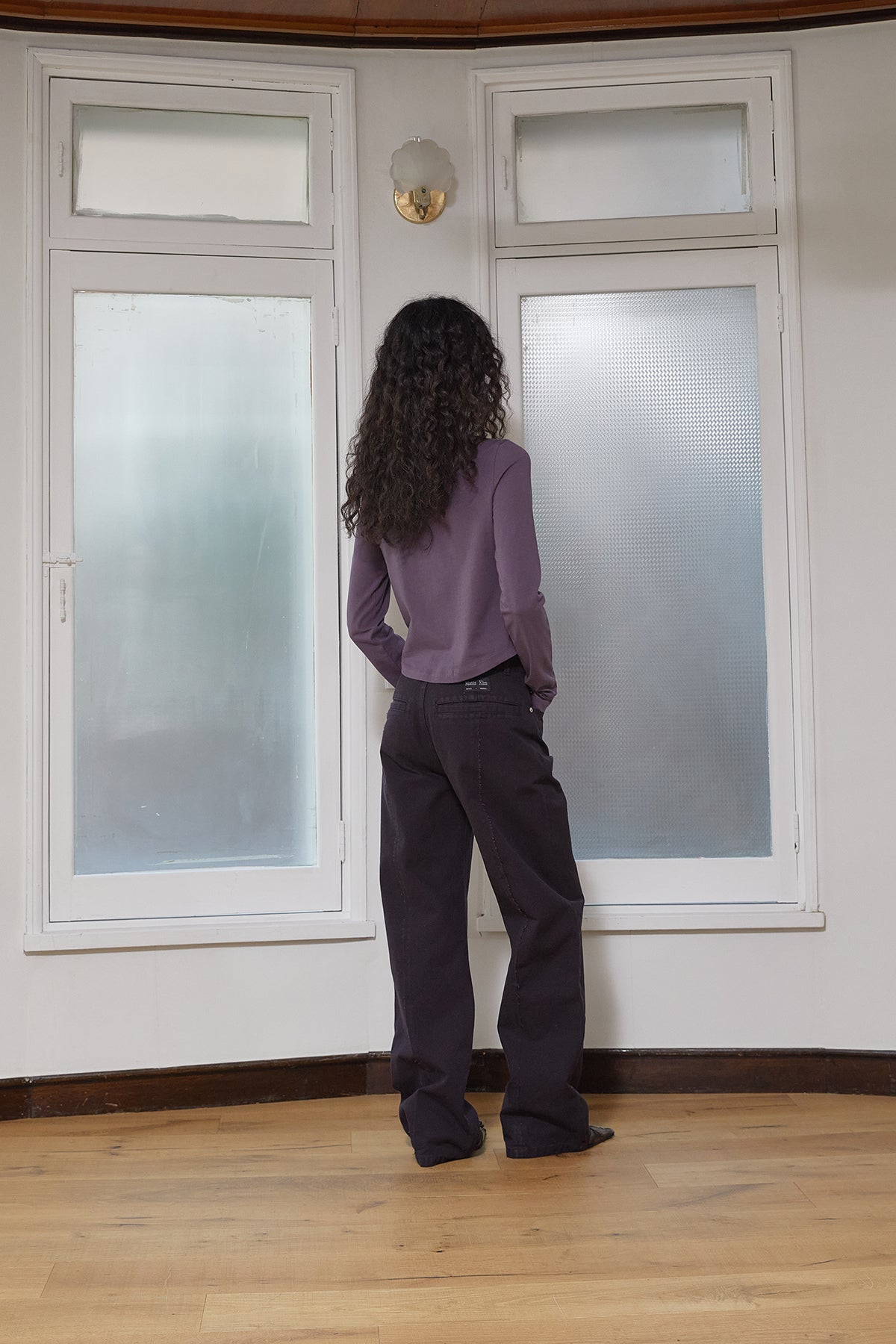 Matin Kim - Tuck Detail Small Logo Top (Purple) product image 9 | TRAB K-Fashion Australia