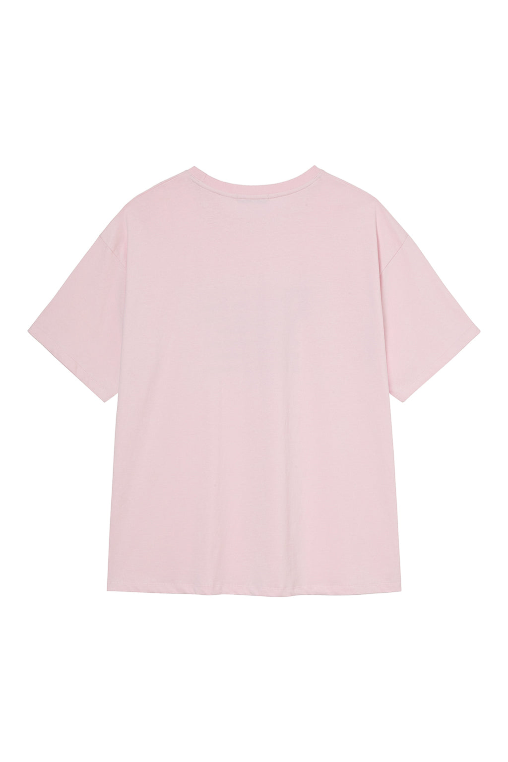 Deinet - D Lettering Graphic Oversized T-Shirt (Light Pink) product image 2 | TRAB K-Fashion Australia