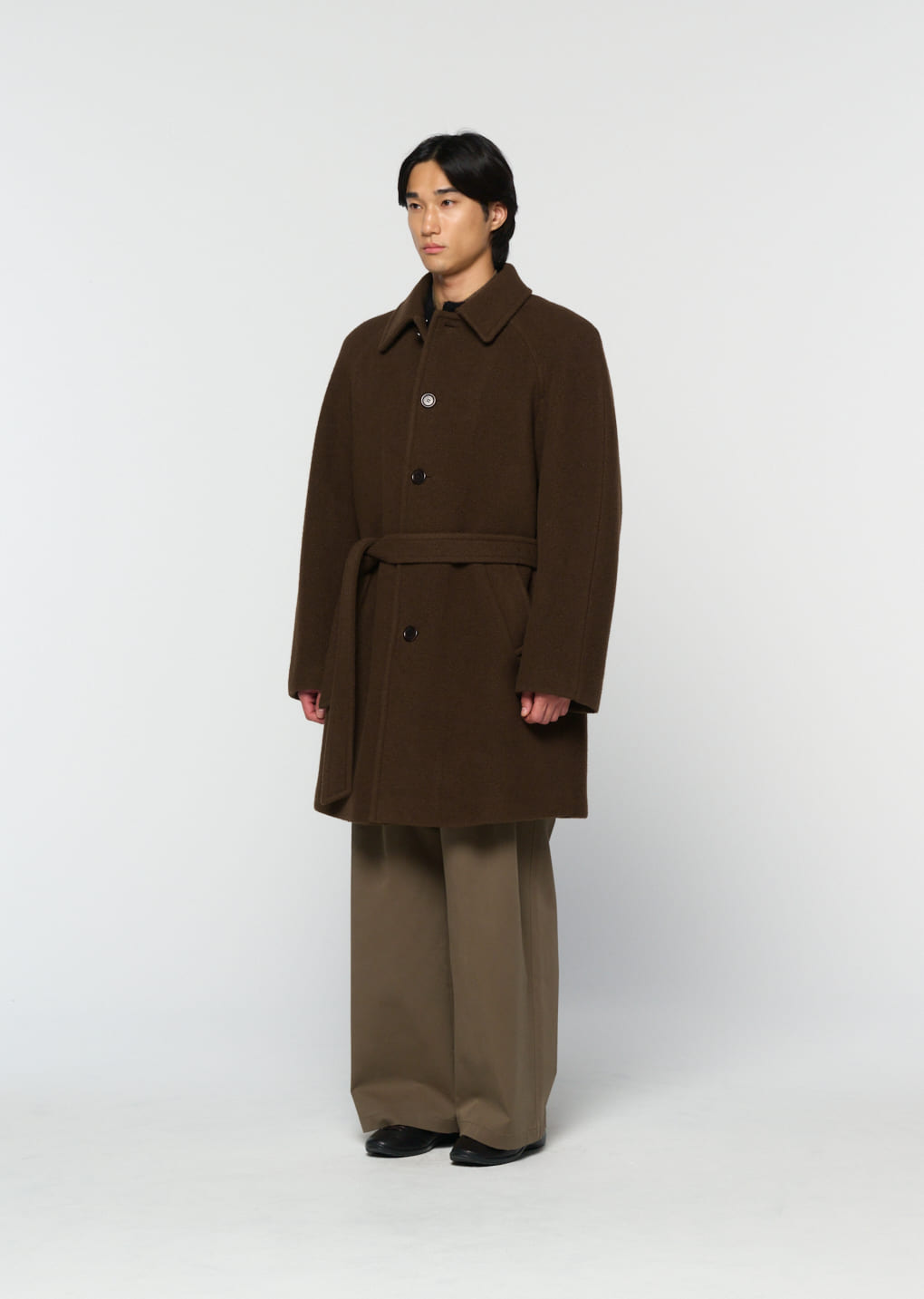 Amomento - men's raglan coat (Brown) product image 3 | TRAB K-Fashion Australia