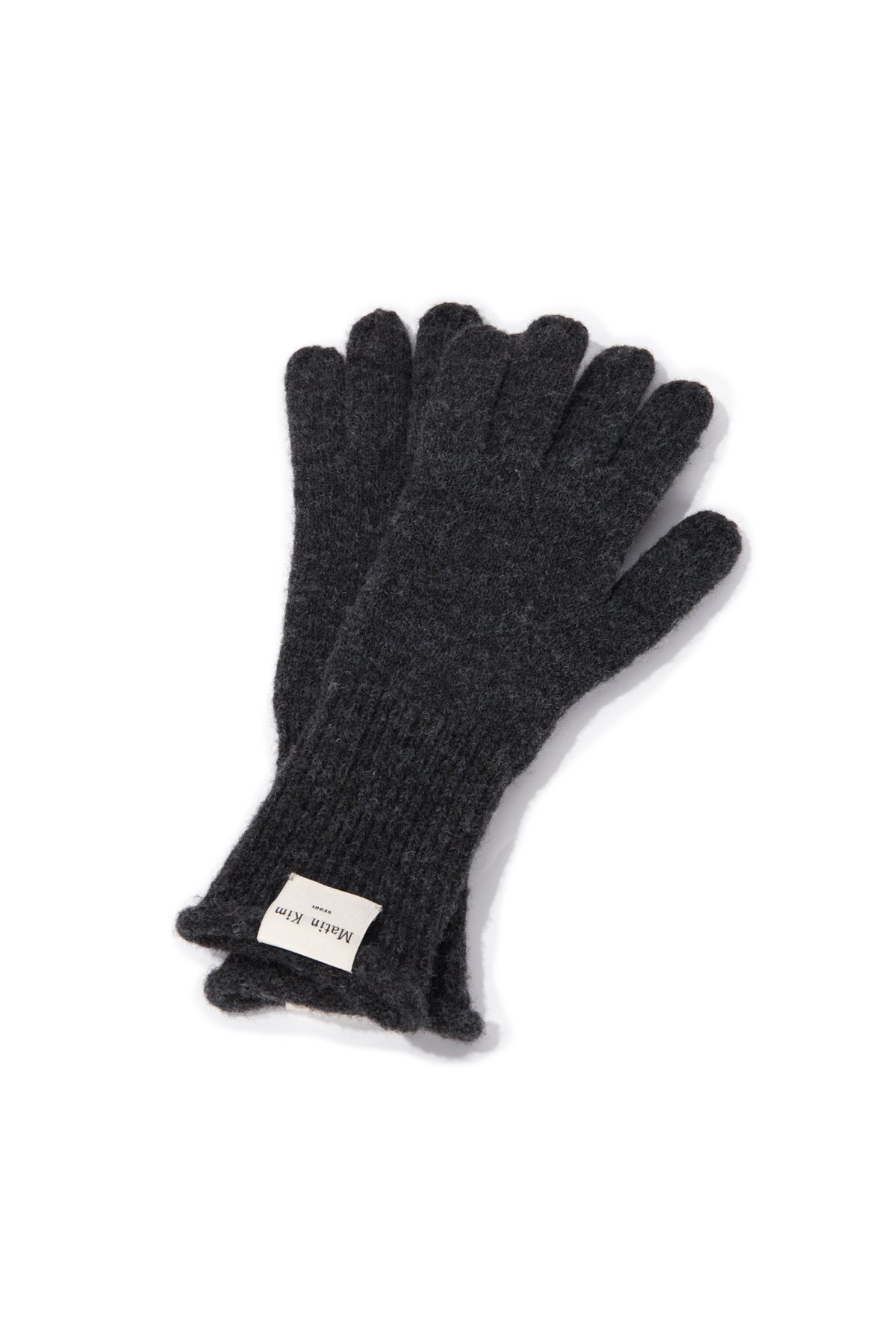 Matin Kim - Finger Hole Knit Gloves (Charcoal) product image 5 | TRAB K-Fashion Australia