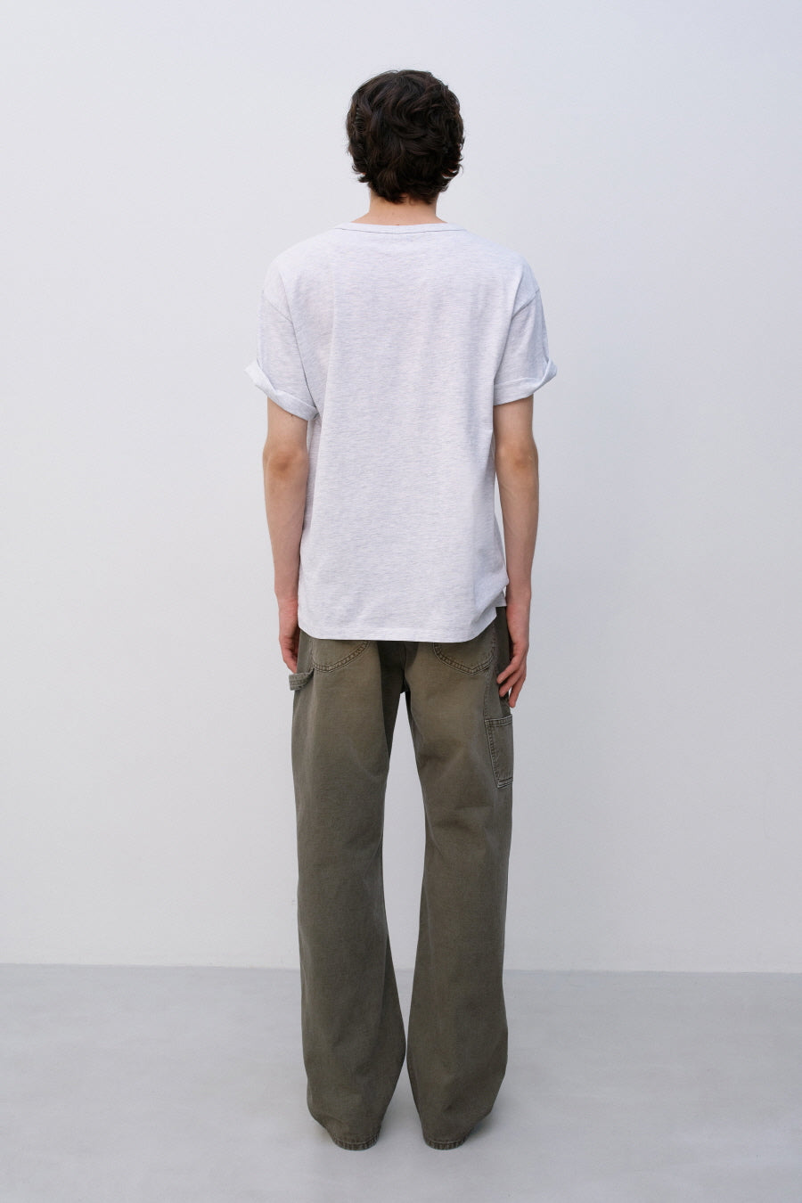 Insilence - Scoop Neck Pocket Short Sleeve (Melange Grey) product image 4 | TRAB K-Fashion Australia