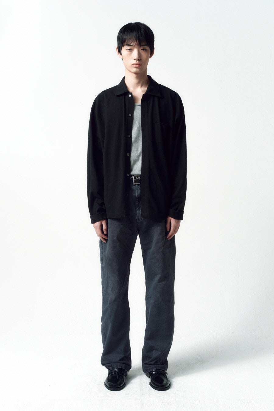Insilence - Organic Cotton Jersey Shirt (Black) product image 1 | TRAB K-Fashion Australia