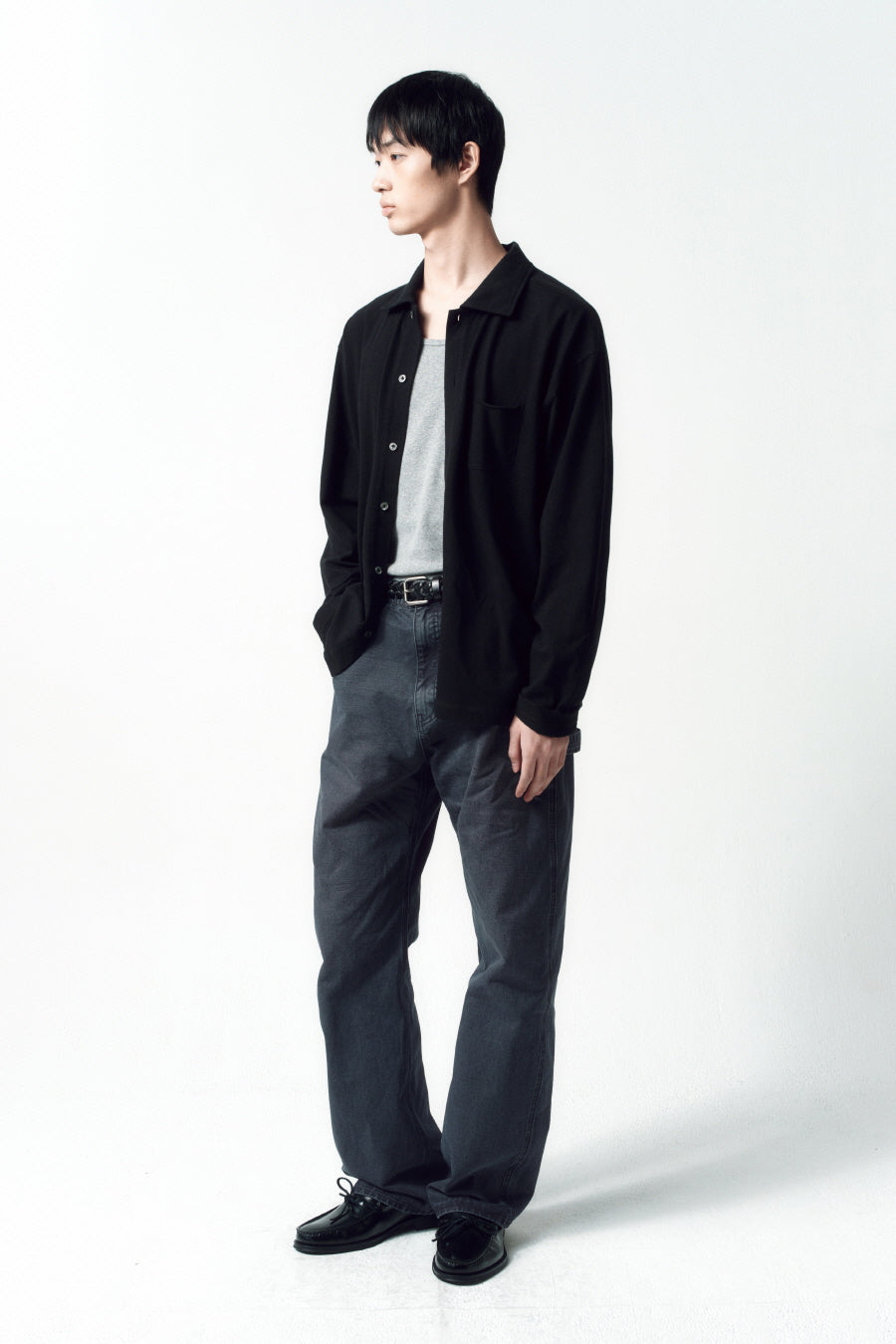 Insilence - Organic Cotton Jersey Shirt (Black) product image 3 | TRAB K-Fashion Australia