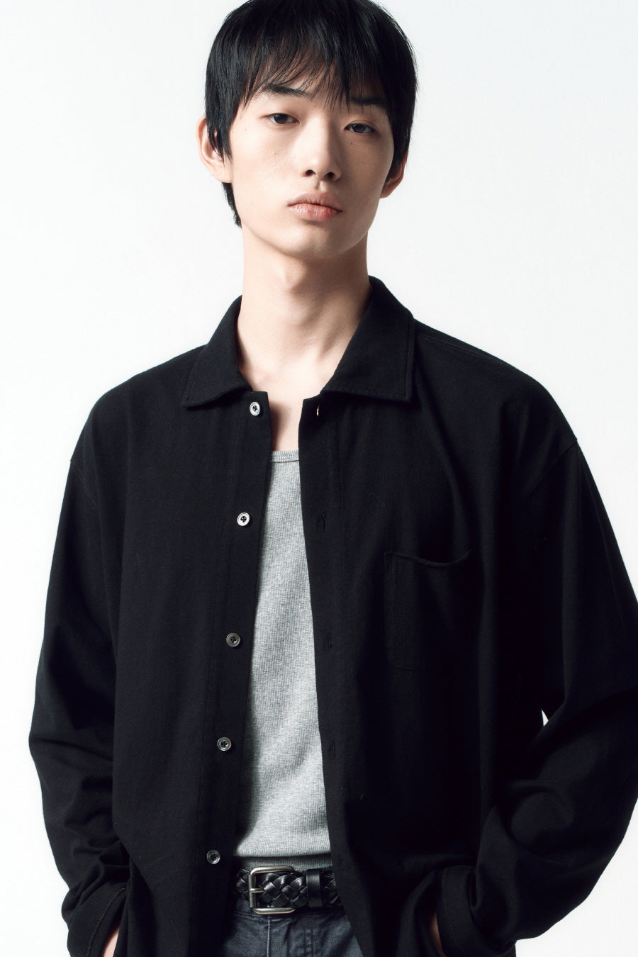 Insilence - Organic Cotton Jersey Shirt (Black) product image 5 | TRAB K-Fashion Australia