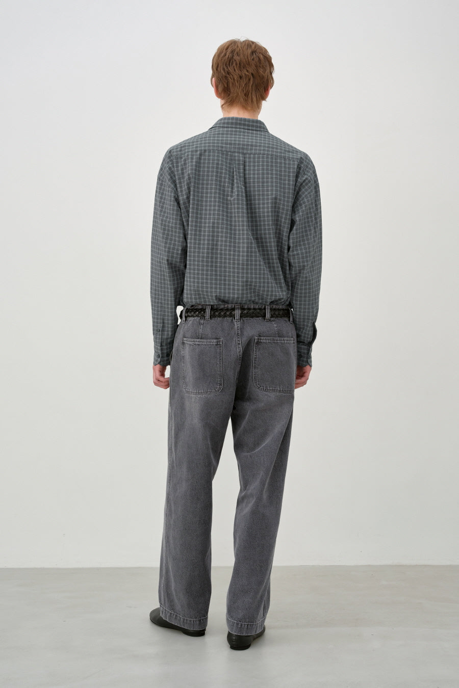 Insilence - Oversized Check Shirt (Grey) product image 6 | TRAB K-Fashion Australia