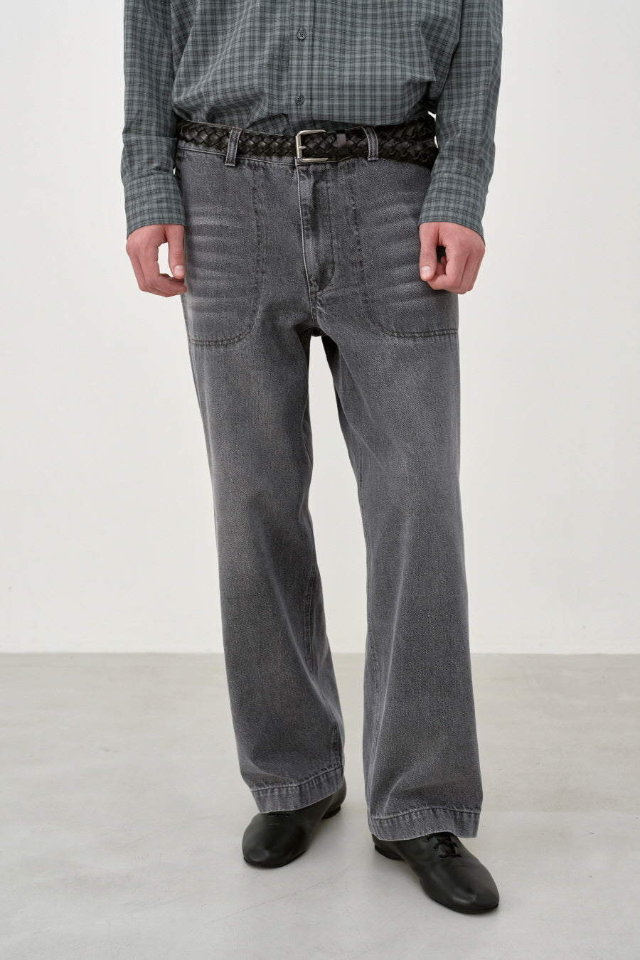Insilence - M45 Denim Baker Pants (Grey) product image 2 | TRAB K-Fashion Australia