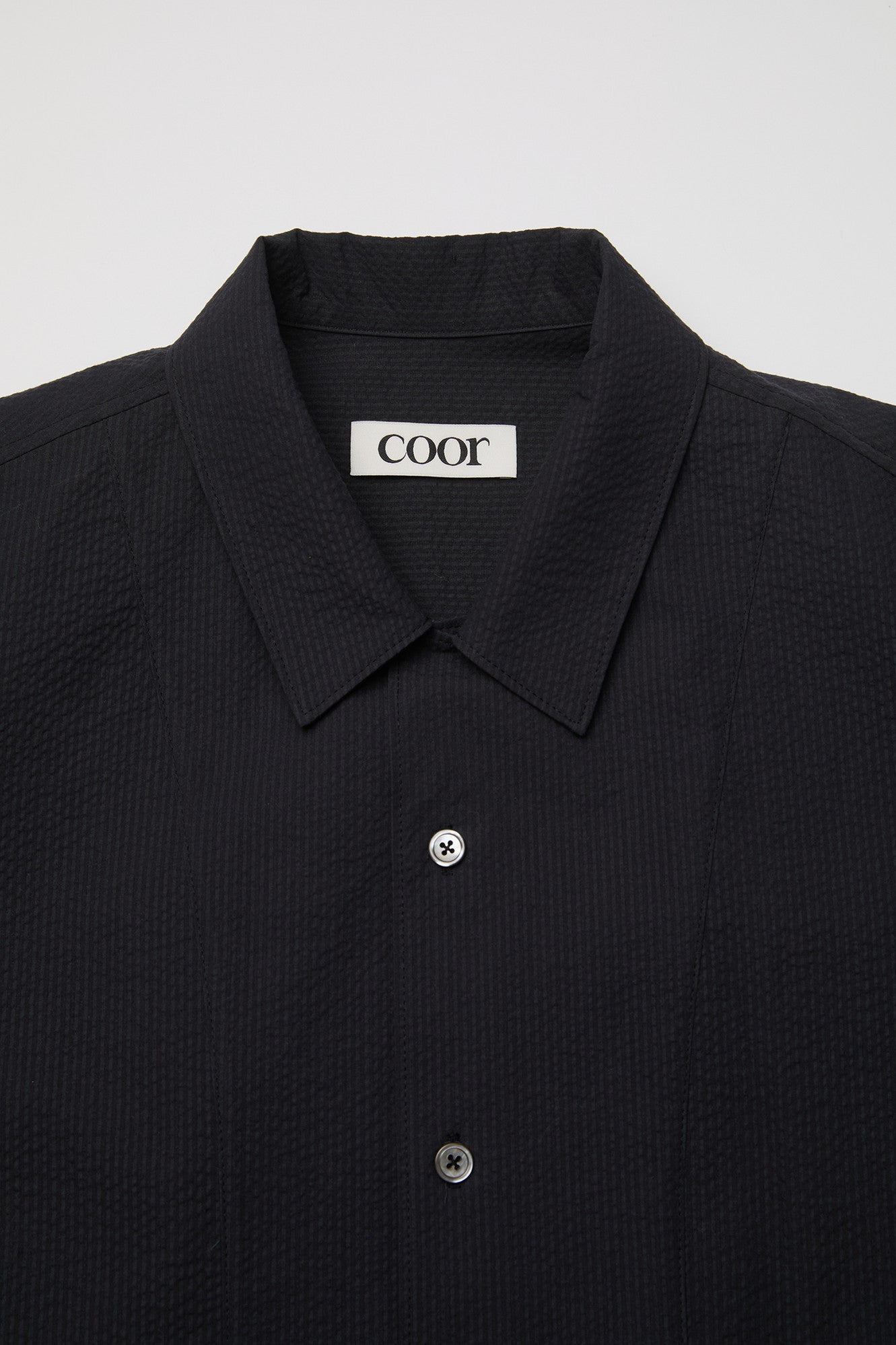 Coor - Panel Line Camp Collar Half Shirt (Dark Navy) product image 5 | TRAB K-Fashion Australia