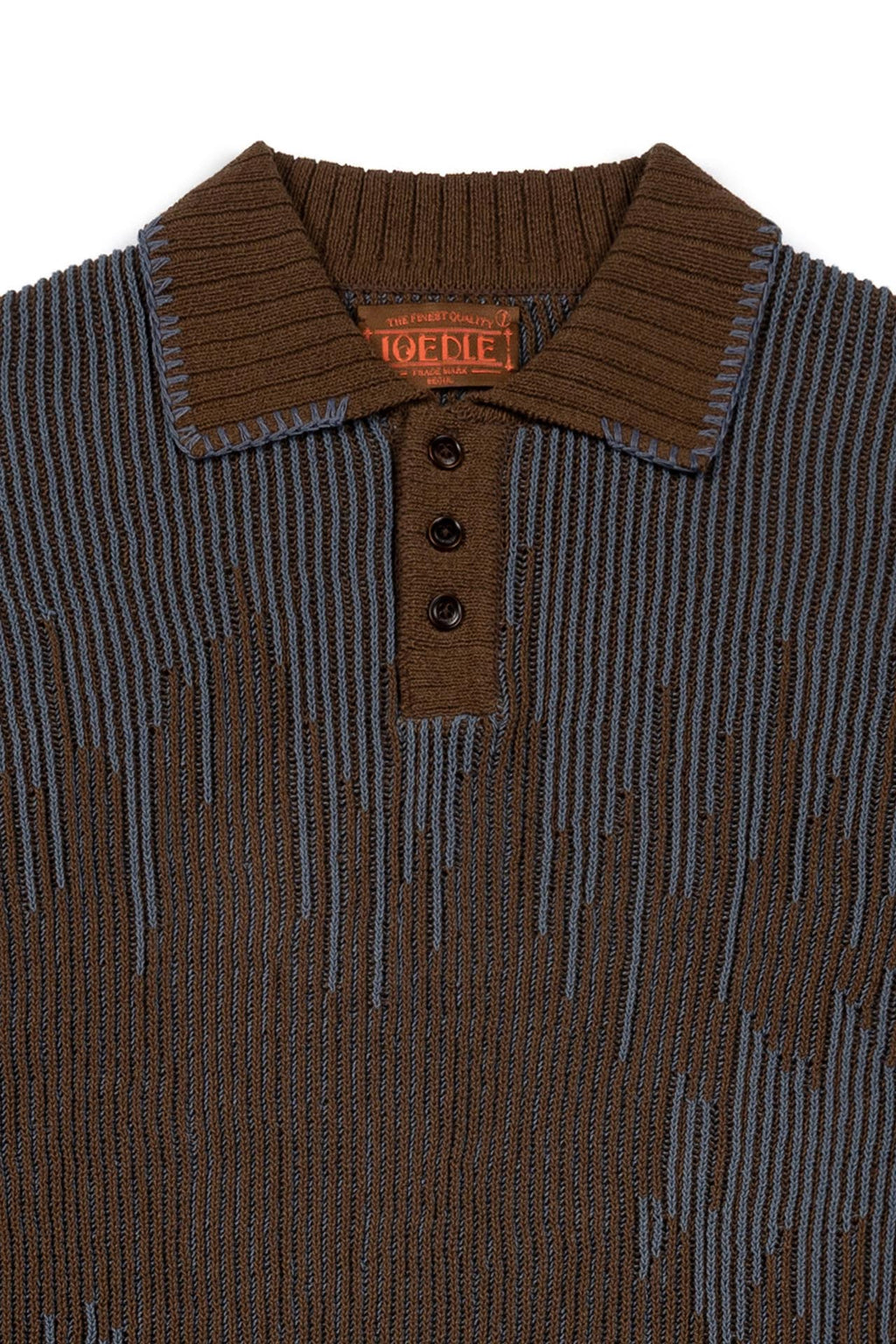 Ioedle - Artificial Meteor Shower Collared Short Sleeve Knit (Brown) product image 4 | TRAB K-Fashion Australia