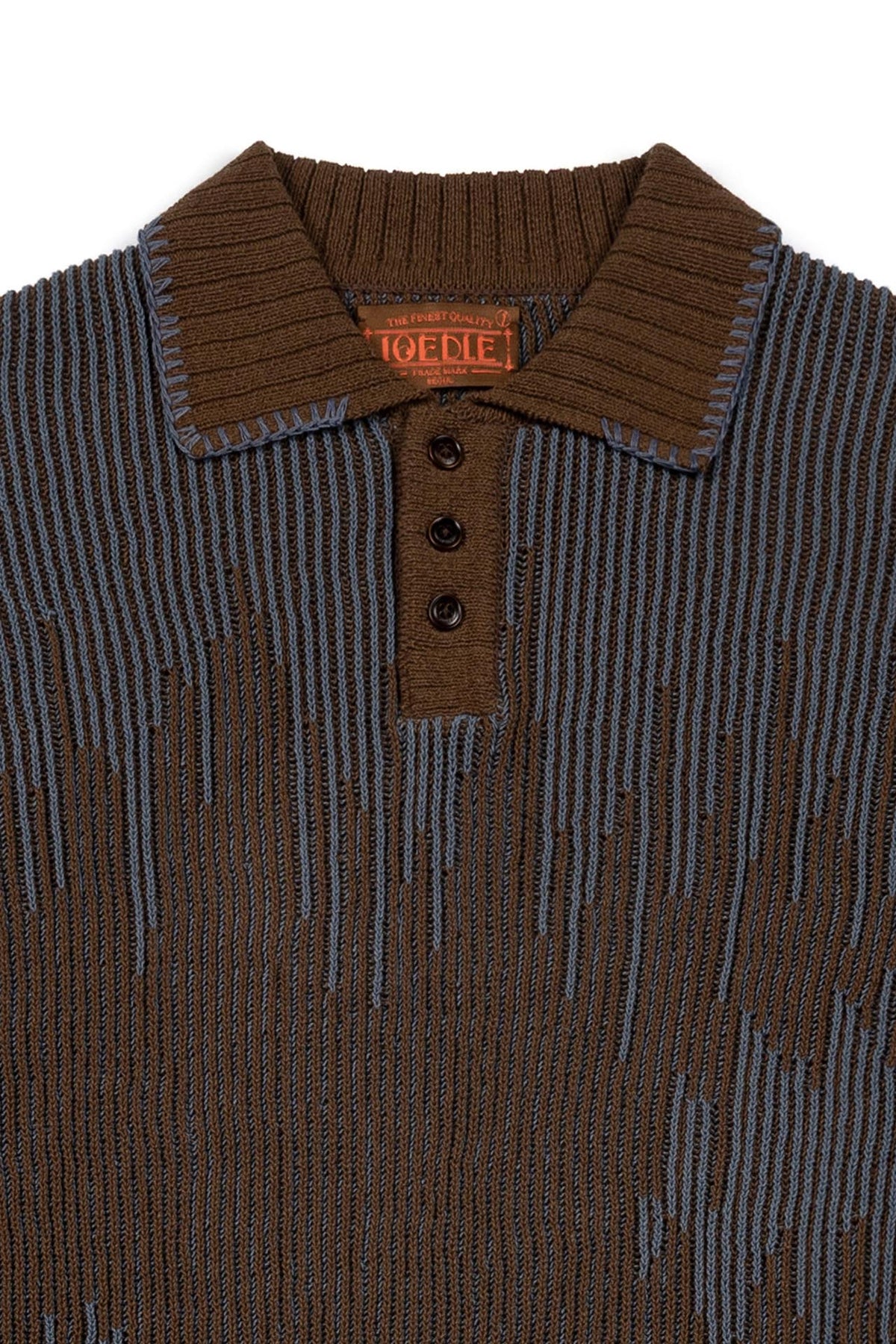 Ioedle - Artificial Meteor Shower Collared Short Sleeve Knit (Brown) product image 4 | TRAB K-Fashion Australia