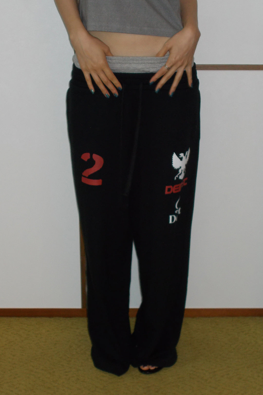 Deinet - Layered 2 Graphic Sweatpants (Black) product image 9 | TRAB K-Fashion Australia