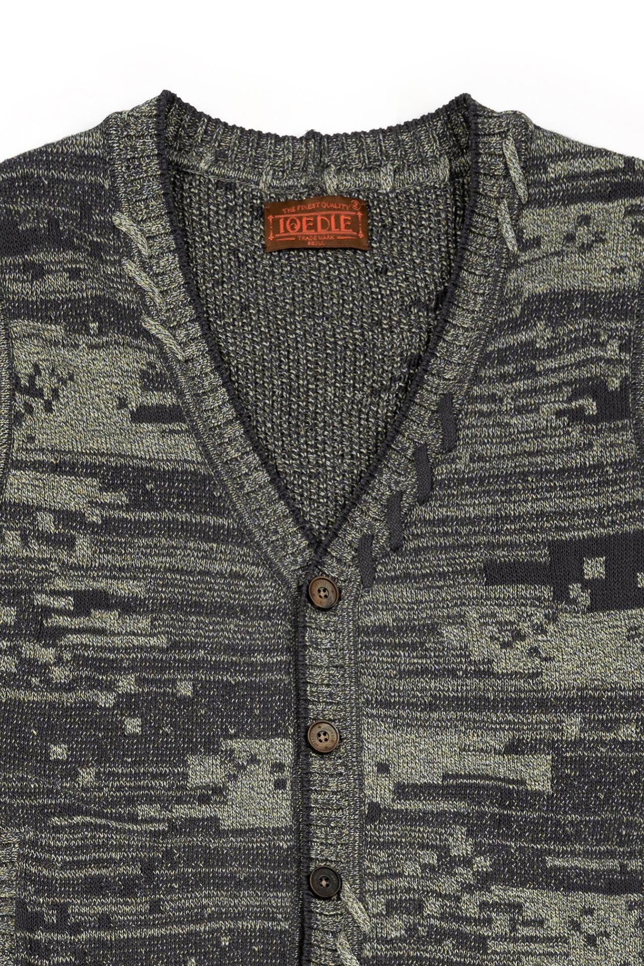 Ioedle - Mosaic Urban Knit Vest Cardigan (Green) product image 4 | TRAB K-Fashion Australia