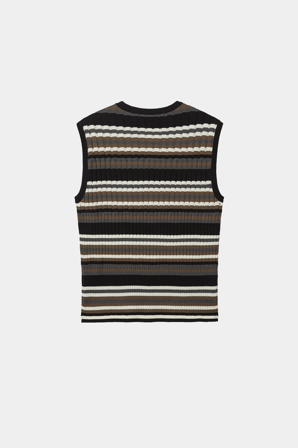 Andersson Bell - Contrast Rib Sleeveless (Black/Grey/Brown) product image 11 | TRAB K-Fashion Australia